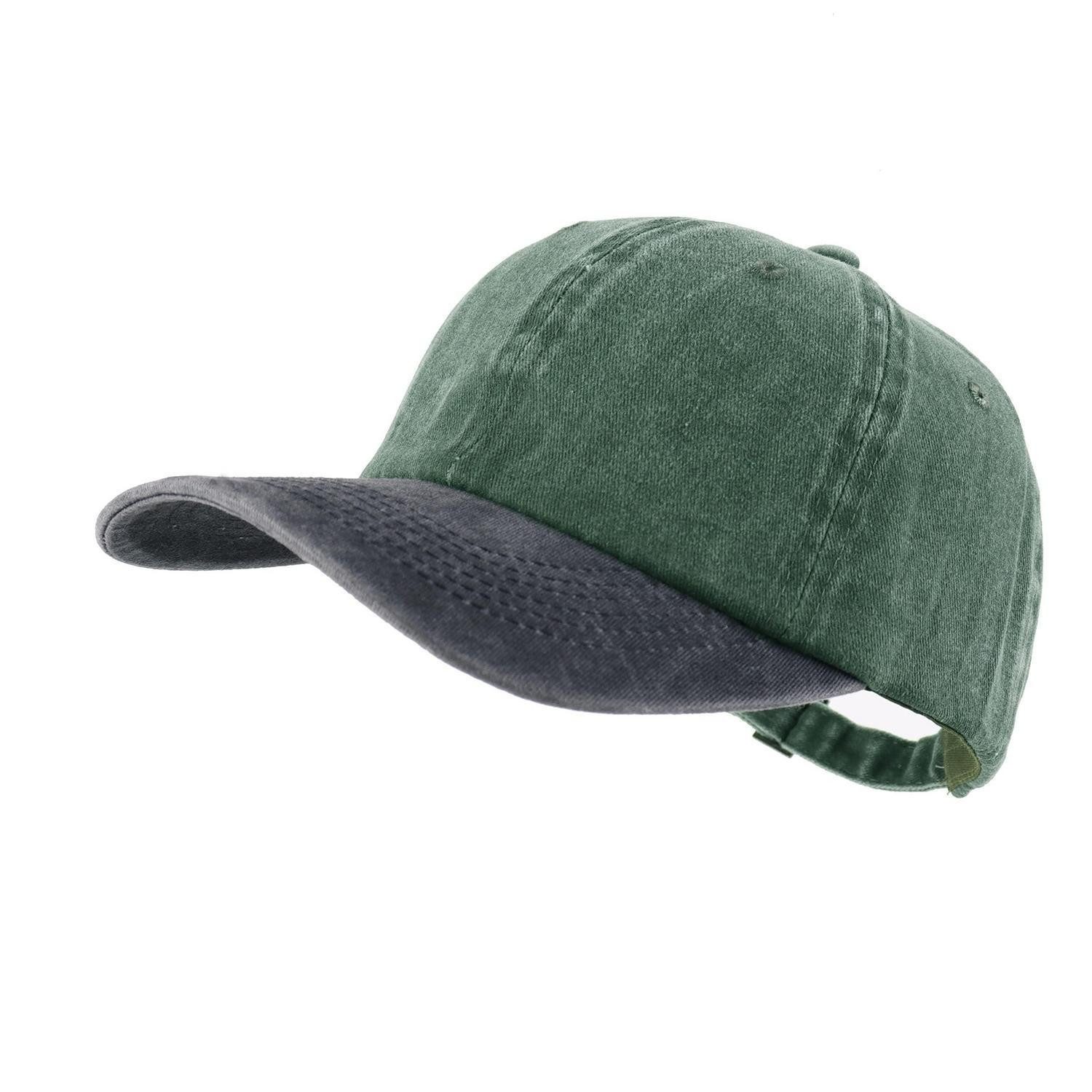 LuxusKollektion Baseball Cap Baseballcap Herren Damen Baumwolle Denim L Graugrau Schwarz