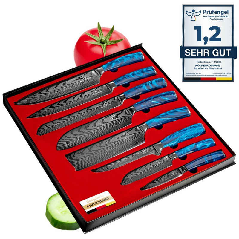 Küchenkompane Messer-Set Asiatisches Messerset Shiburu 8-teiliges Küchenmesser Set Premium (8-tlg)