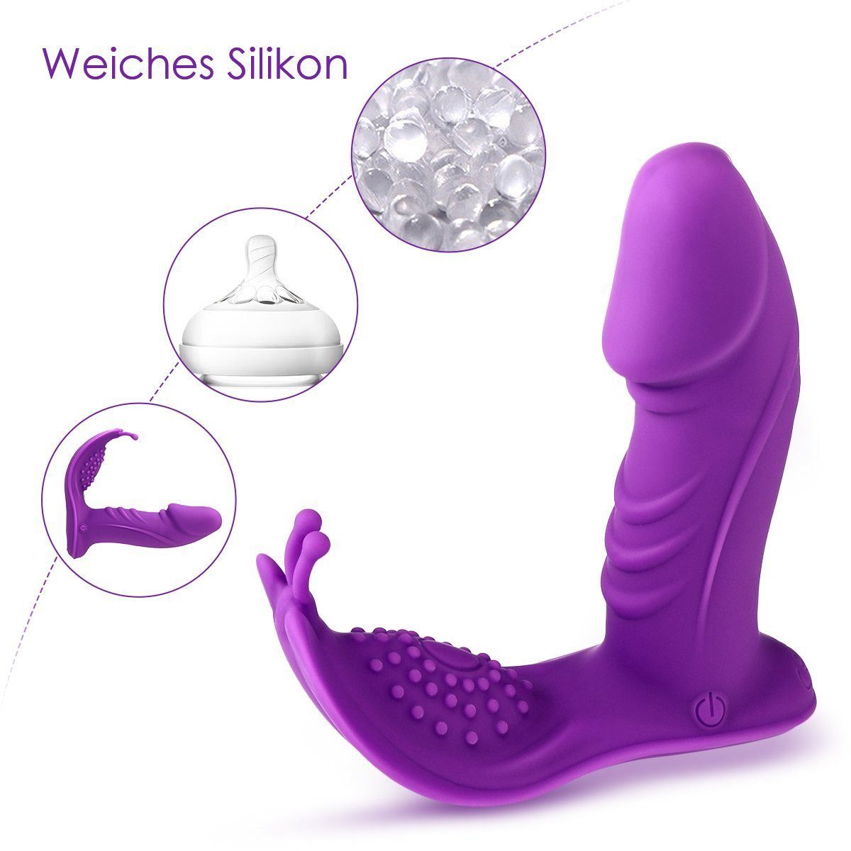 Vagina Vibrator für Frau 3x7 die Swing-Stoßfunktion, Sex Paare Spielzeug Butterfly LOVONLIVE Modi Vibrator Erotik Aufladbarer Dildo Tragbar G-Punkt-Vibrator für mit