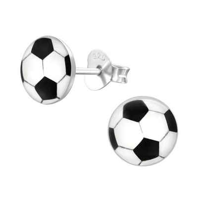 BUNGSA Ohrring-Set Ohrstecker Fussball aus 925 Silber Kinder (1 Paar (2 Stück), 2-tlg), Ohrschmuck Ohrringe