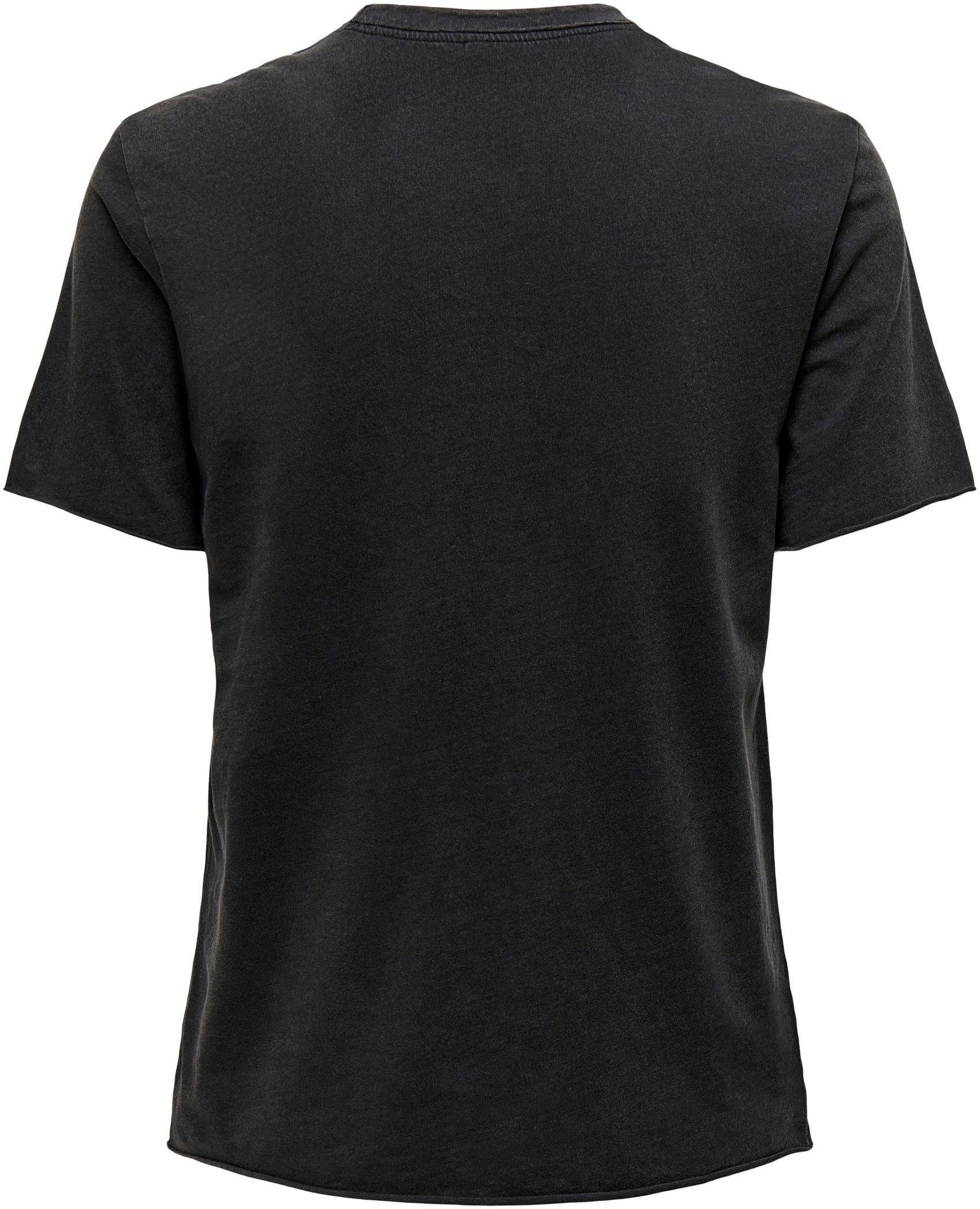 ONLY Rundhalsshirt ONLLUCY Black REG bedruckt JRS NOOS S/S unterschiedlich Print:Genuine TOP