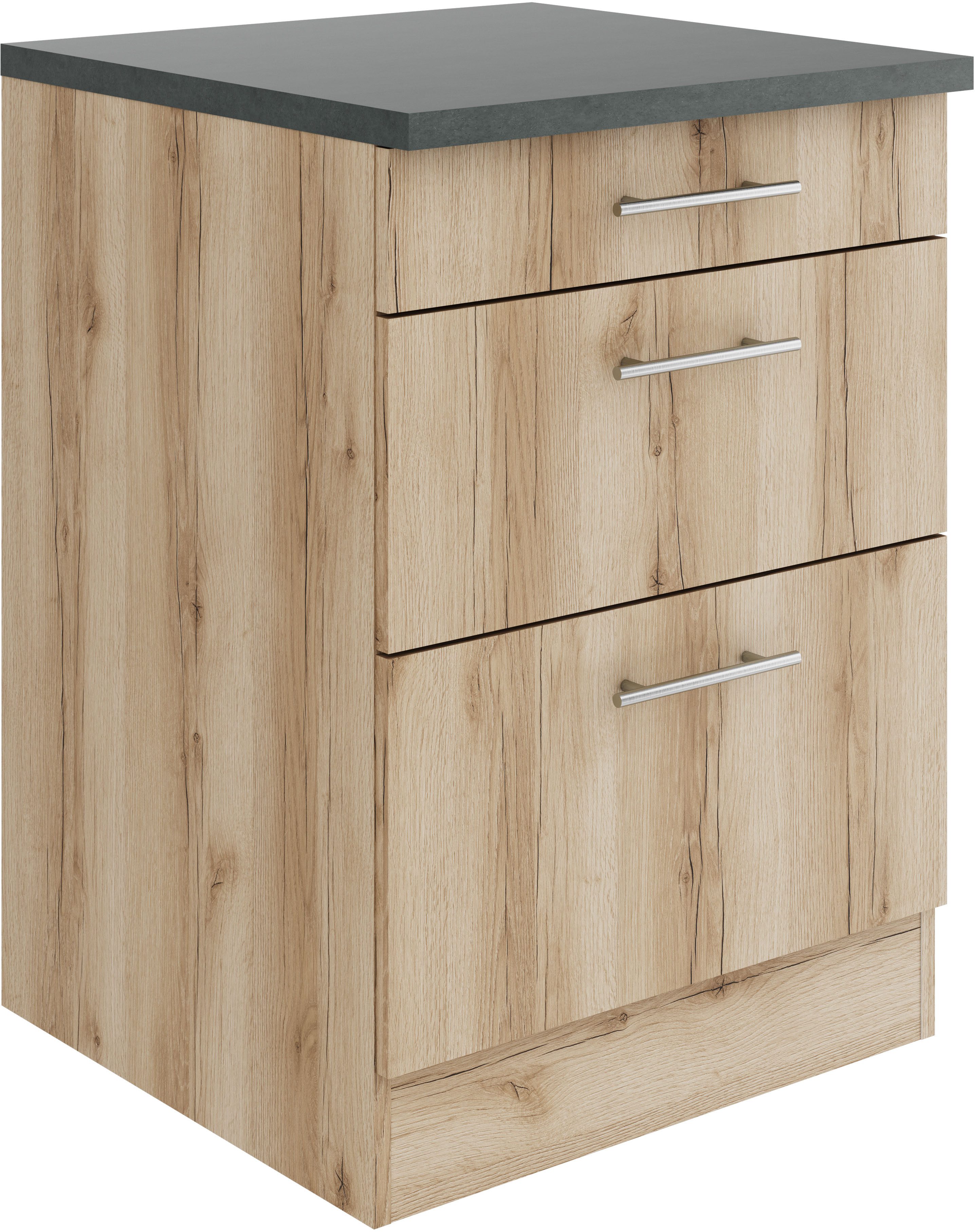 OPTIFIT Unterschrank Bella Breite 60 cm, 2 Auszüge, 1 Schubkasten