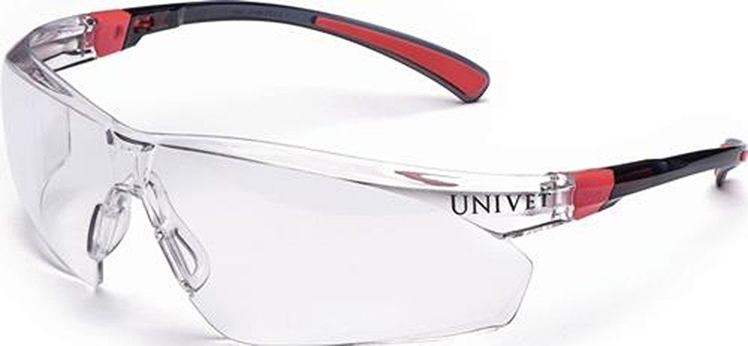 Univet Brille UNIVET Schutzbrille 506 UP EN 166,EN 170 Bügel schwarz/rot PC UNIVET