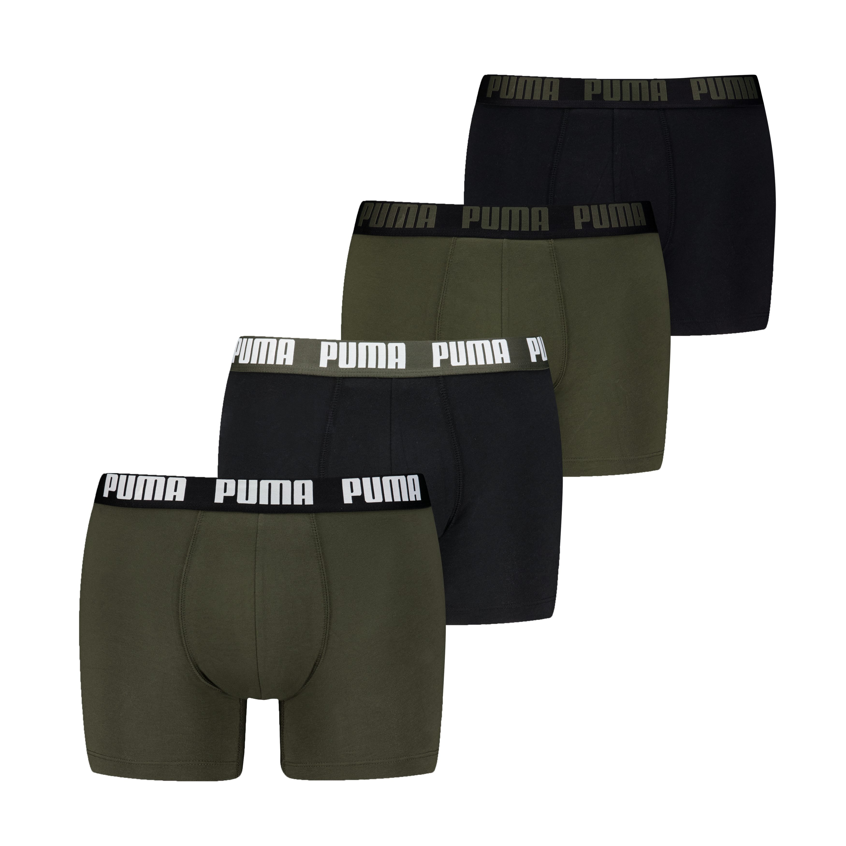 PUMA Boxershorts PUMA MEN EVERYDAY BOXER 4P ECOM (Packung, 4er Pack) mit breitem Logo-Webbund