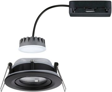 Paulmann LED Einbauleuchte Nova Plus 1x6W 470lm 2700K Schwarz matt/Alu, LED fest integriert, Warmweiß