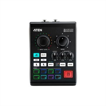 Aten UC8000 Podcast AI Audio Mixer MicLIVE 6-CH Audio- & Video-Adapter
