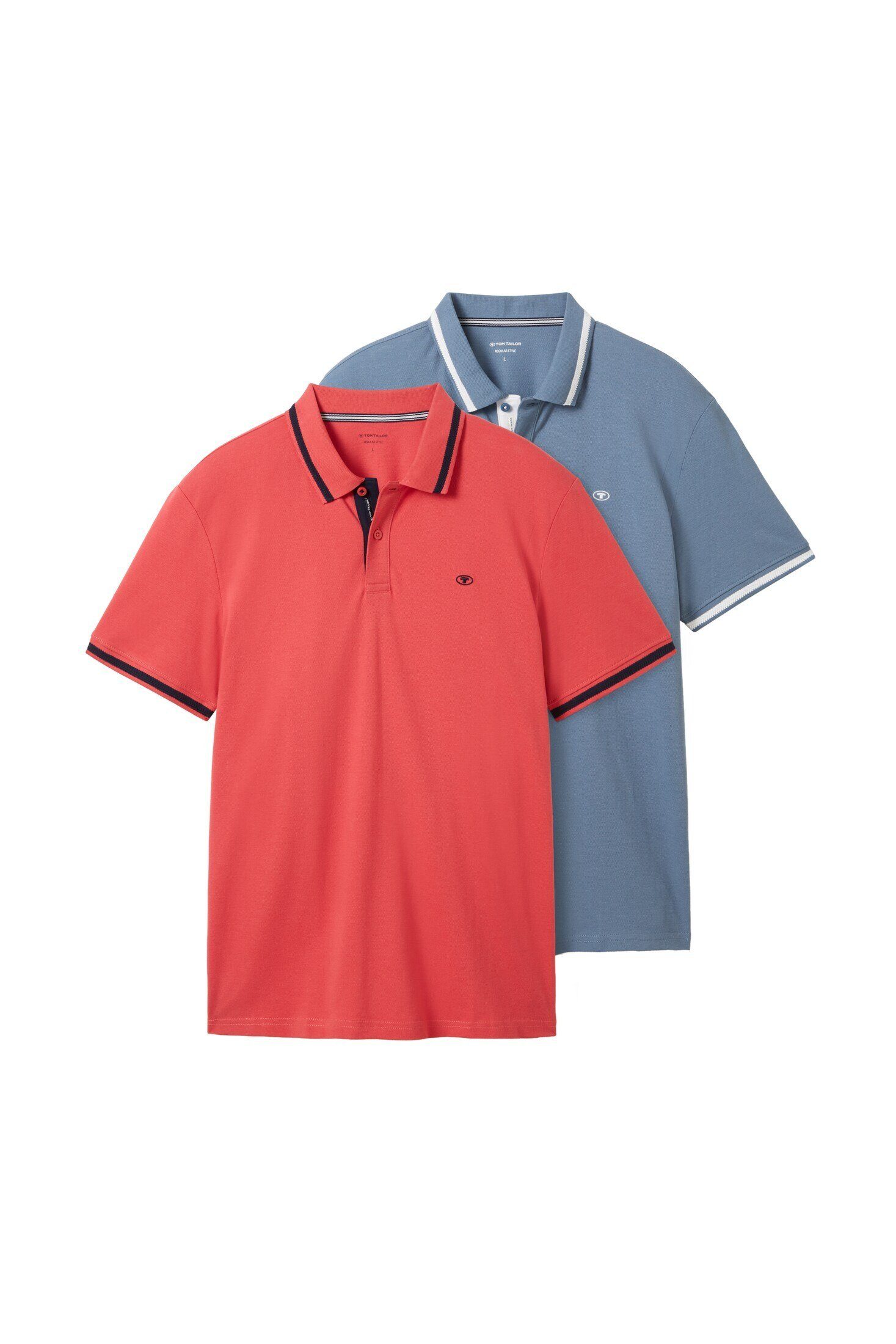 TOM TAILOR Poloshirt Poloshirts (im Doppelpack) Poloshirts im 2er-Pack günstig online kaufen