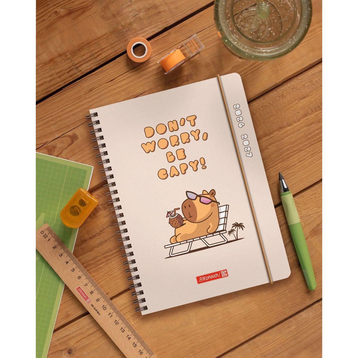 Baier & Schneider Schülerkalender Schülerkalender 2026/2027 "Capy", A6, Kunststoff