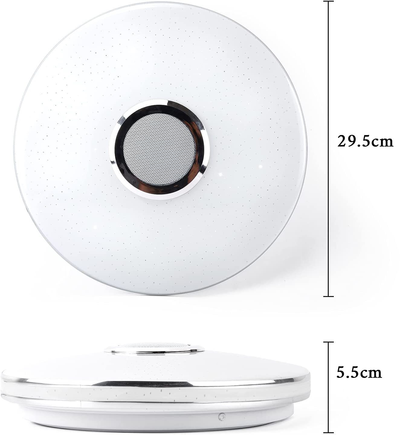 GelldG Deckenleuchten 36W LED Deckenleuchte Lautsprecher Bluetooth mit Dimmbar