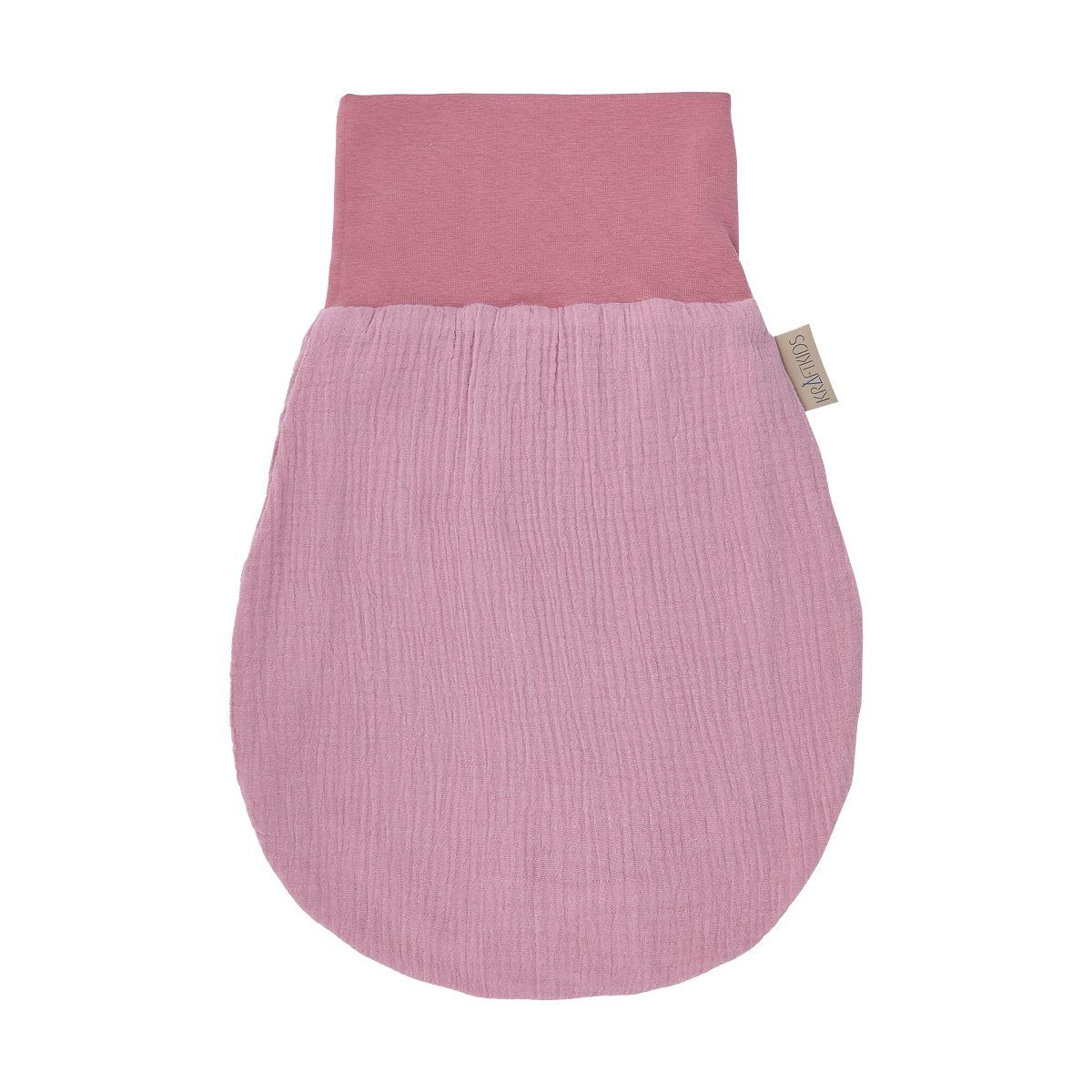 KraftKids Babyschlafsack Musselin rosa, Sommer/Frühling-Variante, 100% Baumwolle, hochwärtiger Stoff, zwei Schichten Stoff