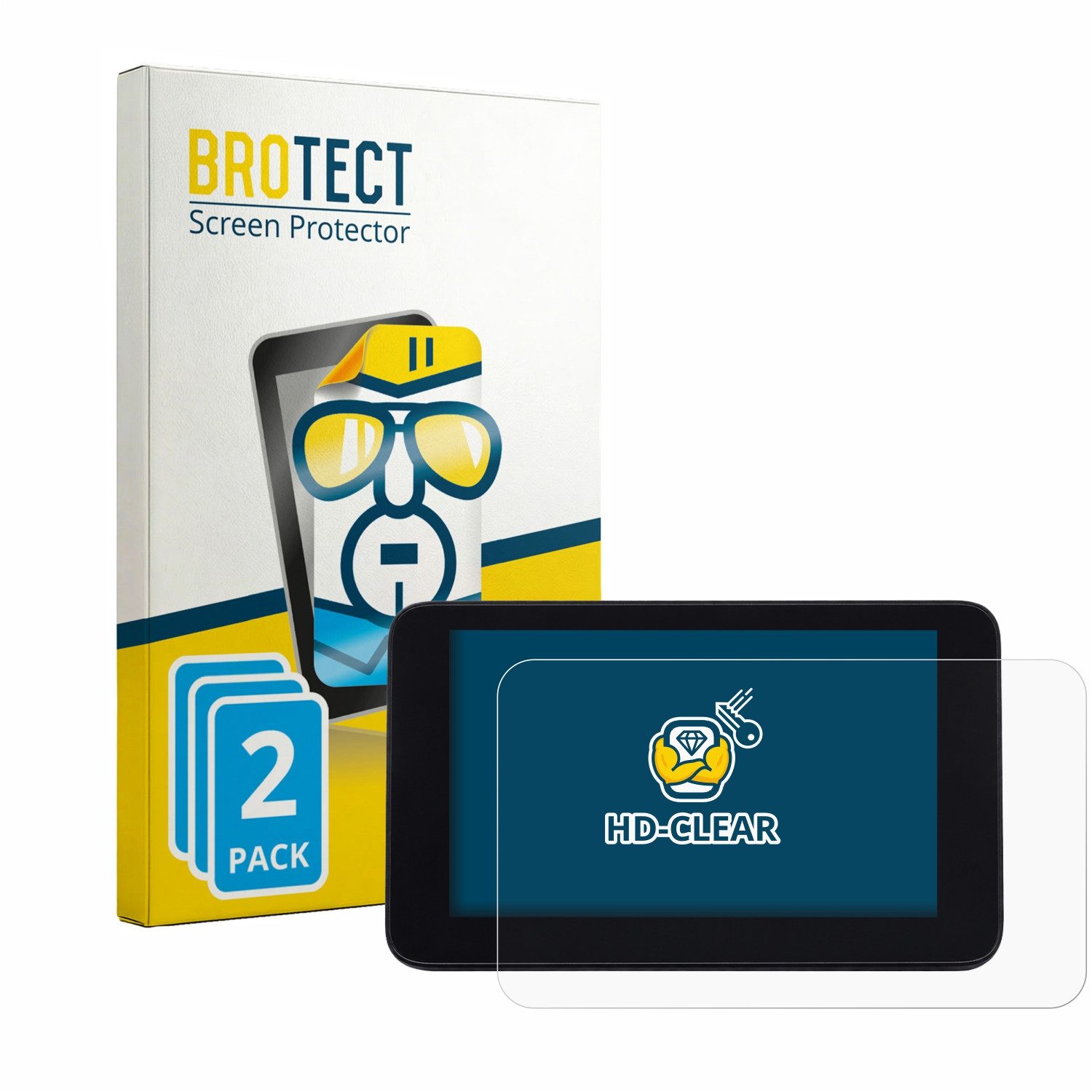 BROTECT Displayschutzfolie Schutzfolie für QJ Motor SRT 900 SX, 2 Stück, Displayschutz Schutz Folie Klar Transparent