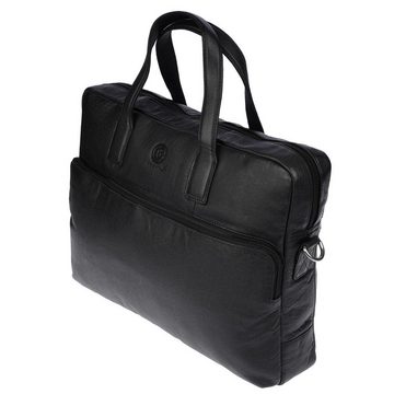 Christian Wippermann Businesstasche 15 Zoll Leder Laptoptasche Aktentasche Arbeitstasche Tasche Herren (1 tlg), Büro Messenger Bag