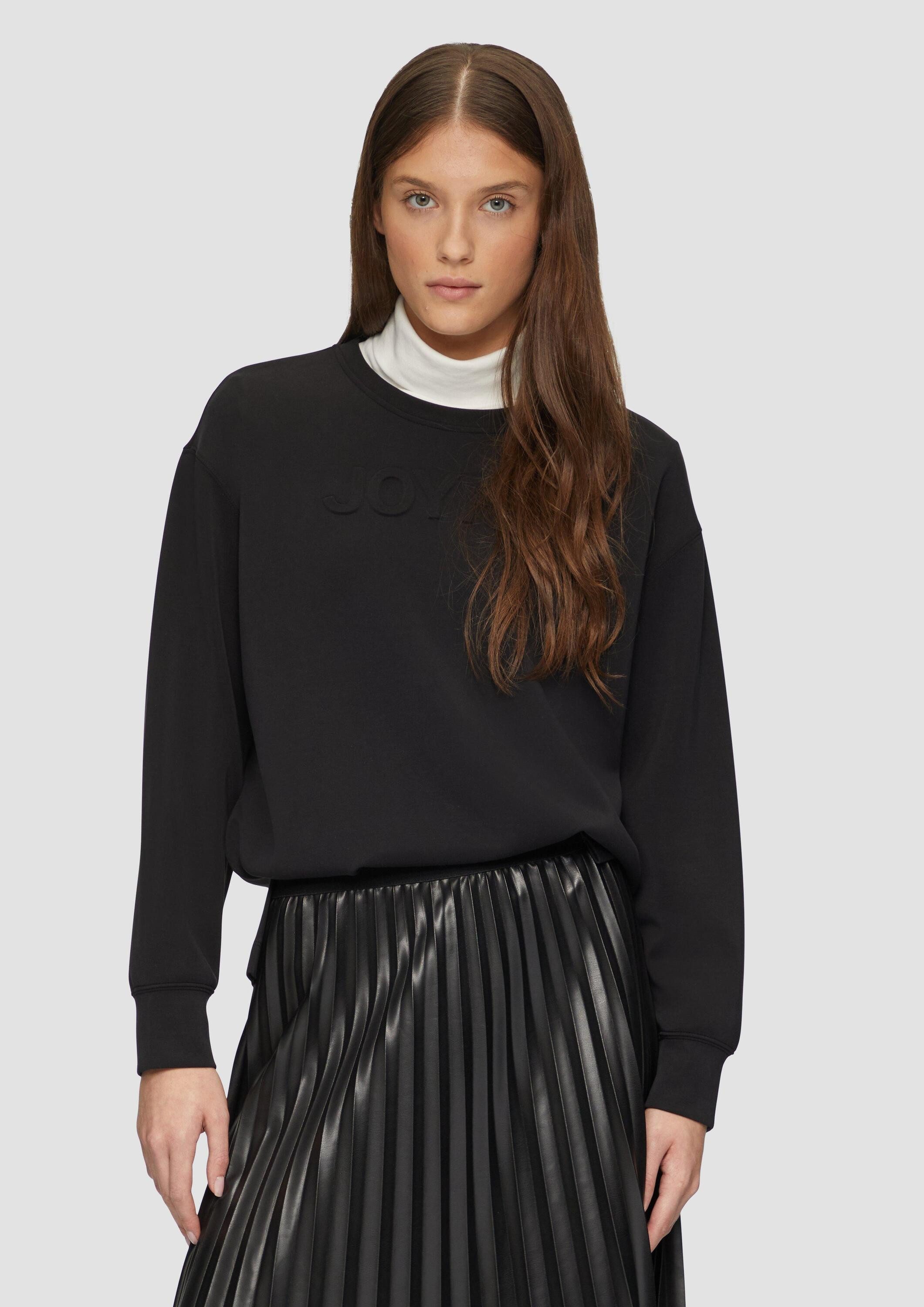 s.Oliver Sweatshirt Sweatshirt Scuba-Sweatshirt aus Modalmix mit 3D-Schrift günstig online kaufen