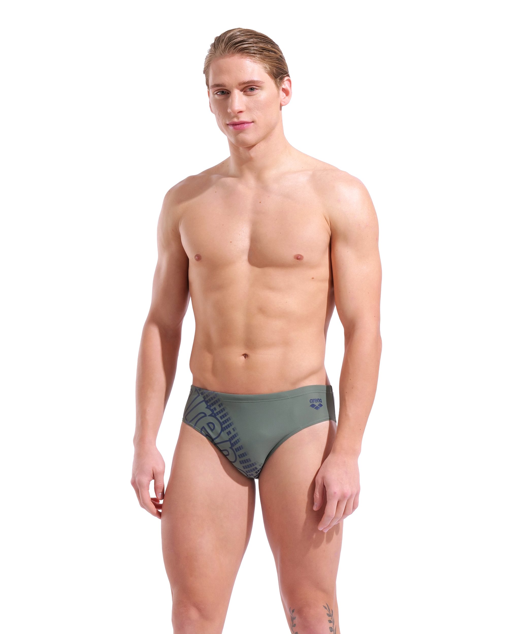 Arena Badeshorts M ARENA PLAYFUL SWIM BRIEFS SAGE-NAVY