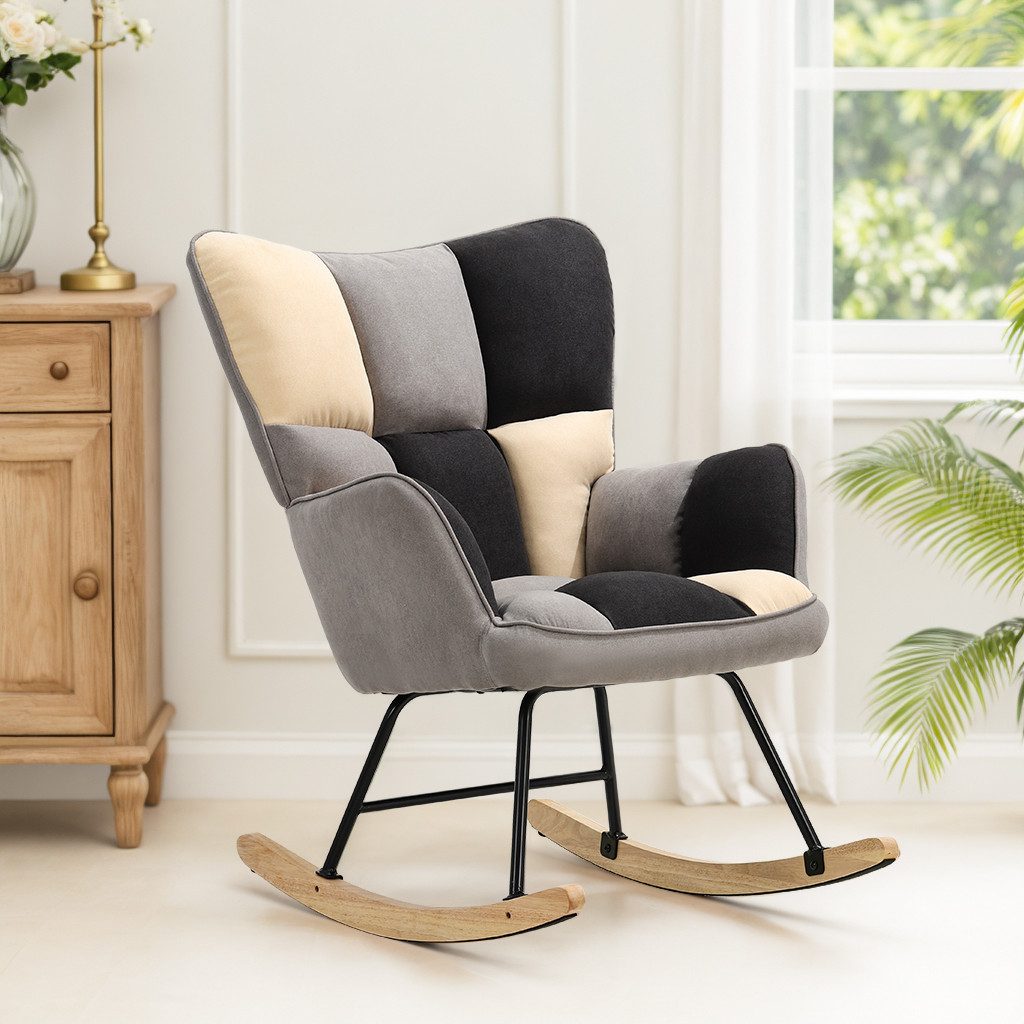 DARDVORLAG Schaukelstuhl mit stabilem Metallgestell und einem hochwertigen günstig online kaufen