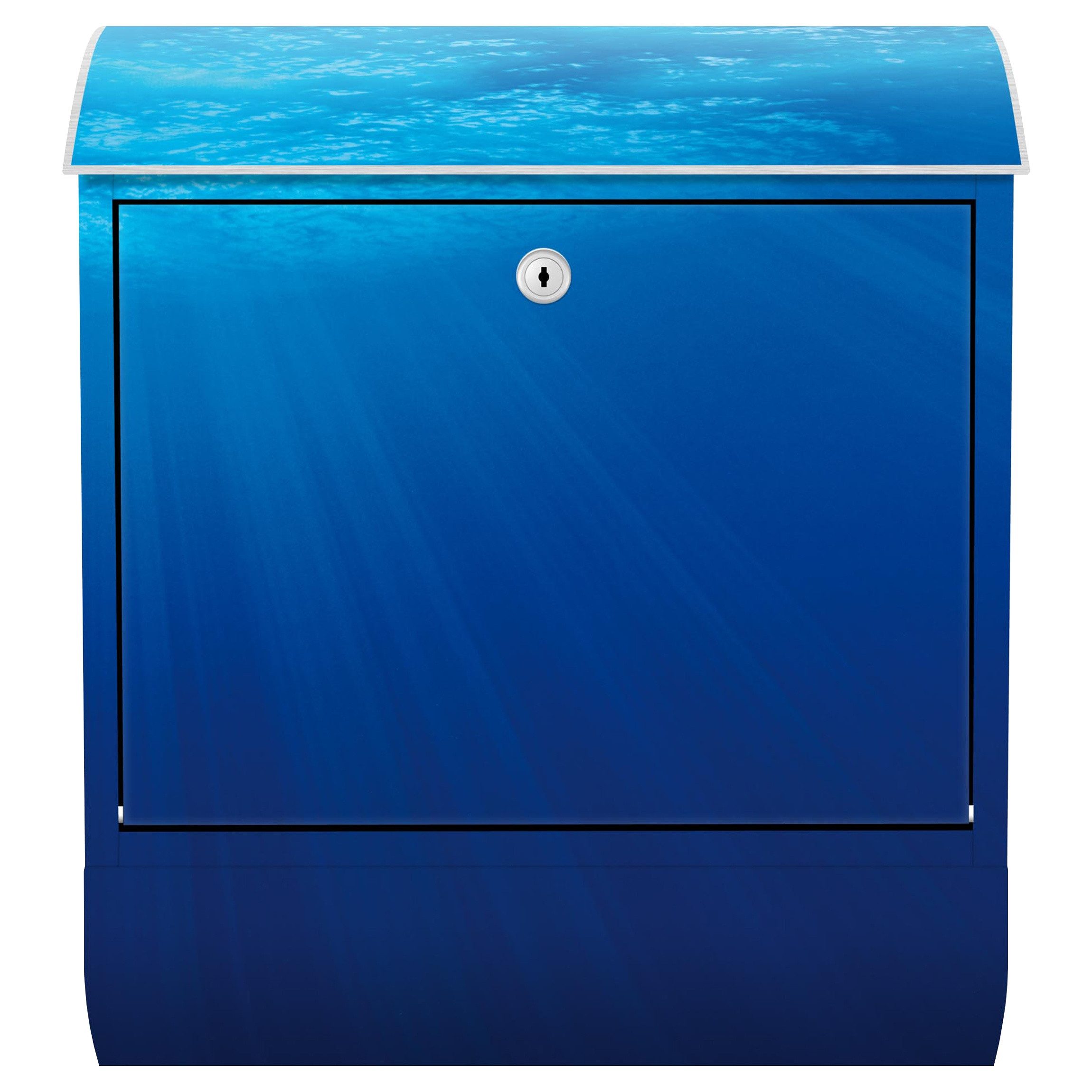 Bilderdepot24 Briefkasten Wandbriefkasten mit Zeitungsfach Motiv Arktische Sonne (inkl. Zeitungsrolle und 3 Schlüssel), Motivdruck, wetterfest, UV-beständig, abschließbar, 46x39x13 cm