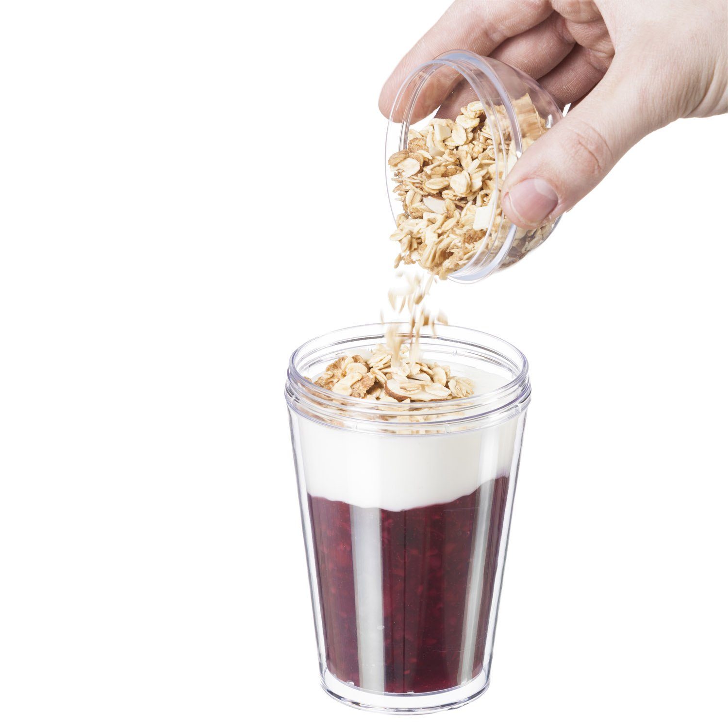 Goods+Gadgets Becher GOODS+GADGETS Müsli To Go Behälter - Doppelwandiger Joghurtbecher, Müslibecher Müslischale – Bild 4 von 5
