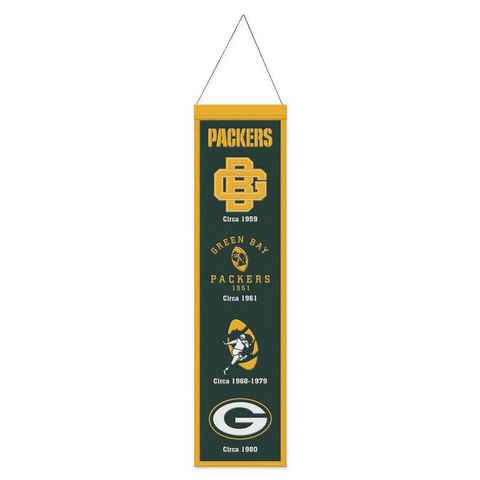 WinCraft Wanddekoobjekt Green Bay Packers EVOLUTION NFL Wool Banner 80x20c