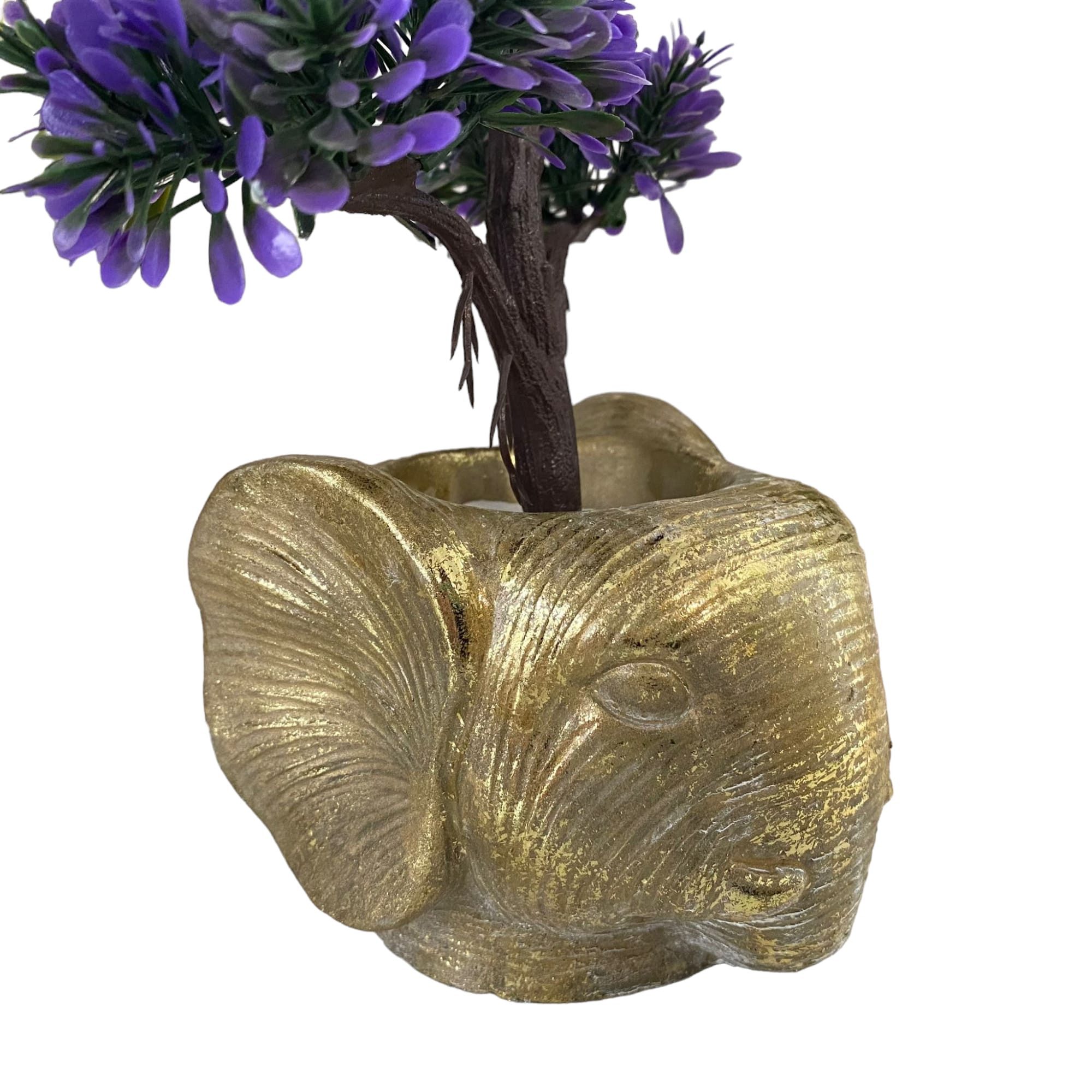 Aspinaworld Blumentopf Elefanten Figur Blumentopf Übertopf 10 cm, Deko Topf