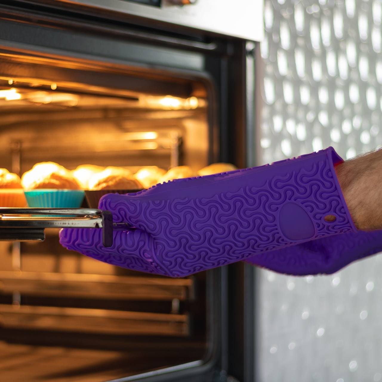 Kochblume Topfhandschuhe Silikon Handschuh, Hitzebeständig bis günstig online kaufen