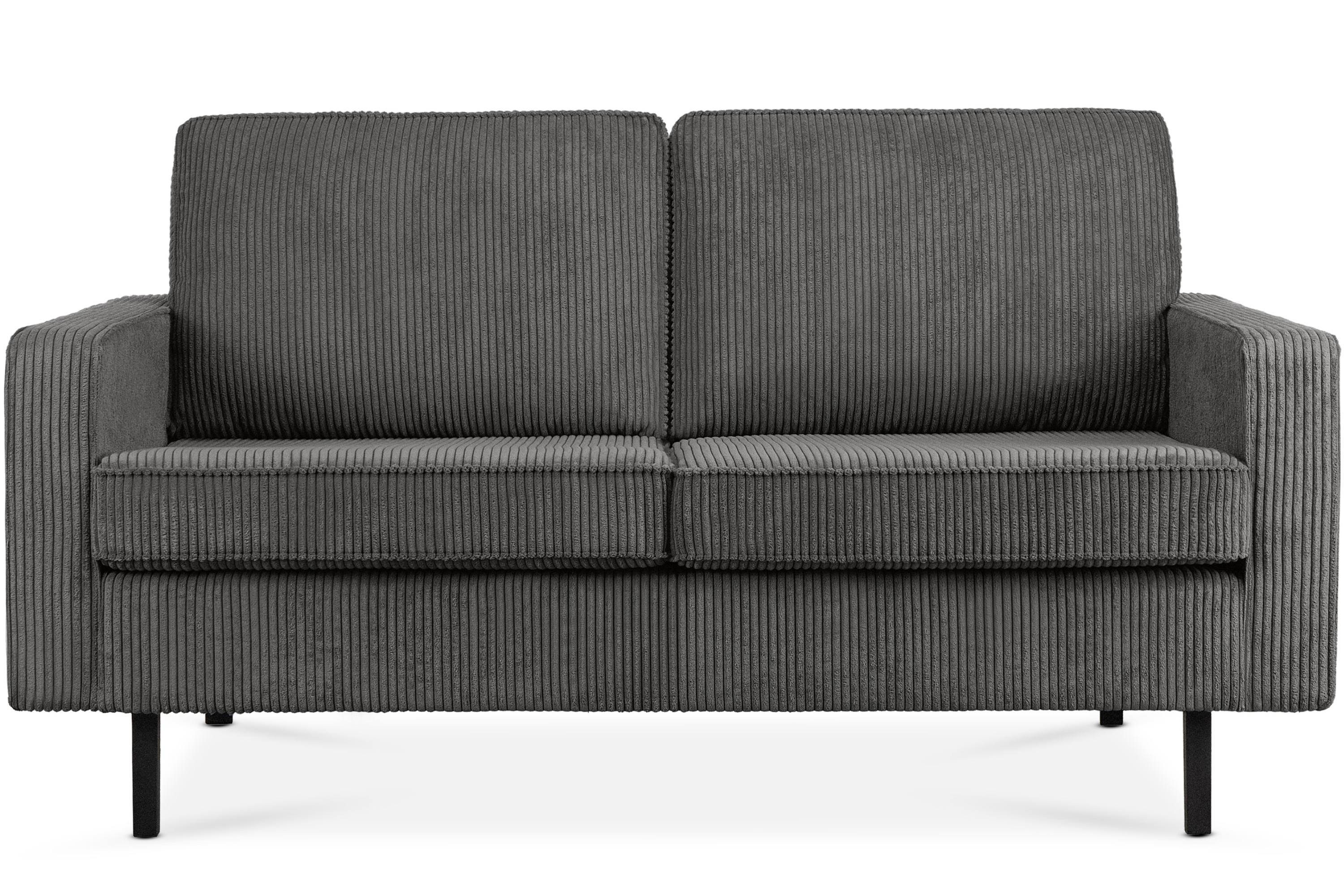 2-Sitzer Polsterung Cord-Stoff Zweisitzer-Sofa, Konsimo Schaumstoff, hochwertigem Pet Friendly aus in INVIA