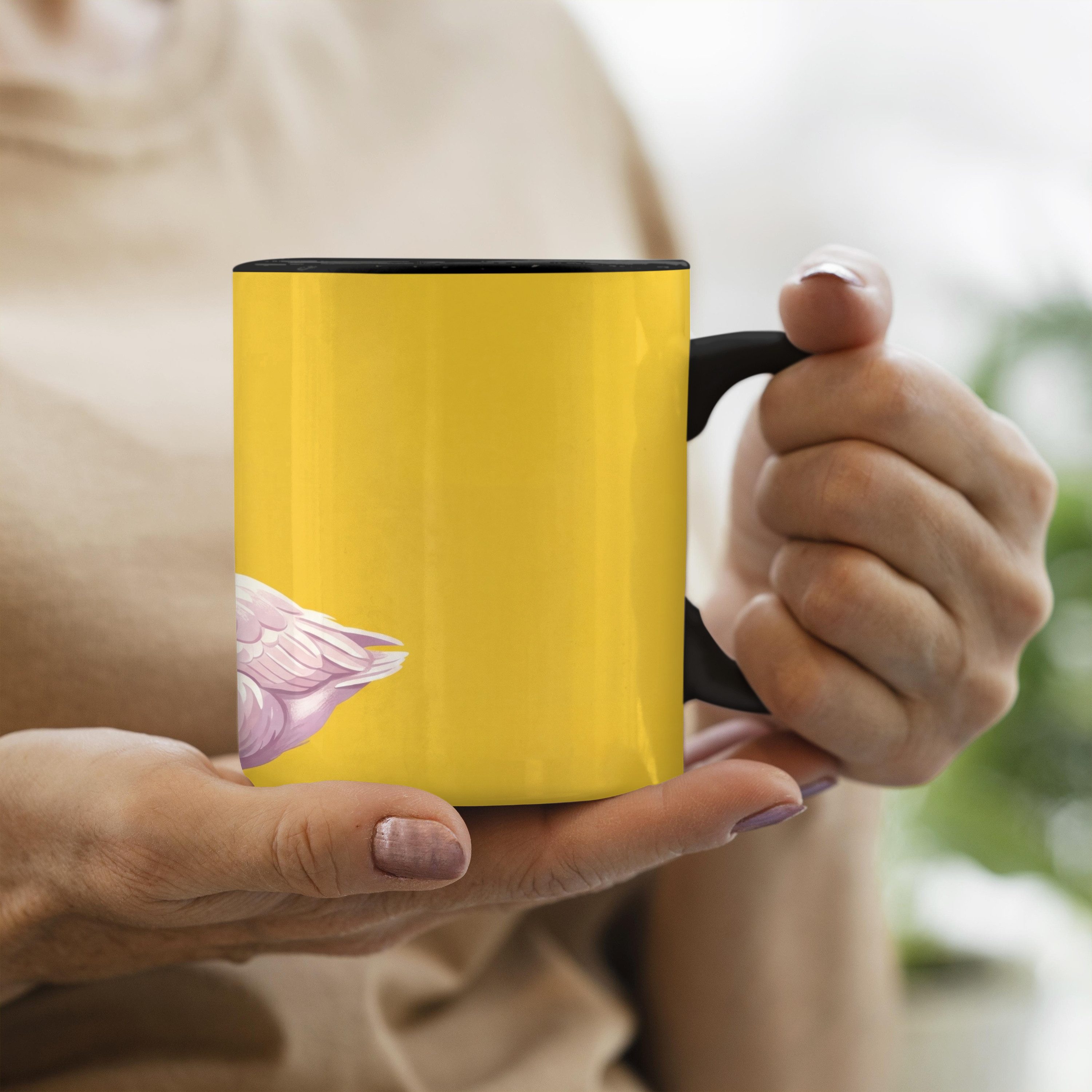 MuchoWow Tasse Duck - Sonnenbrille - Gelb, 1-tlg., Keramik, Farbwechsel, Kaffee Tassen, Teetasse, Zaubertasse, Geschenk