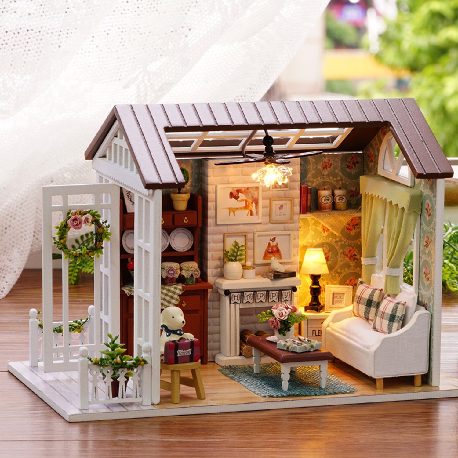 Cute Room 3D-Puzzle Puppenhaus Miniatur DIY Modellbausatz Happy Times, Puzz günstig online kaufen