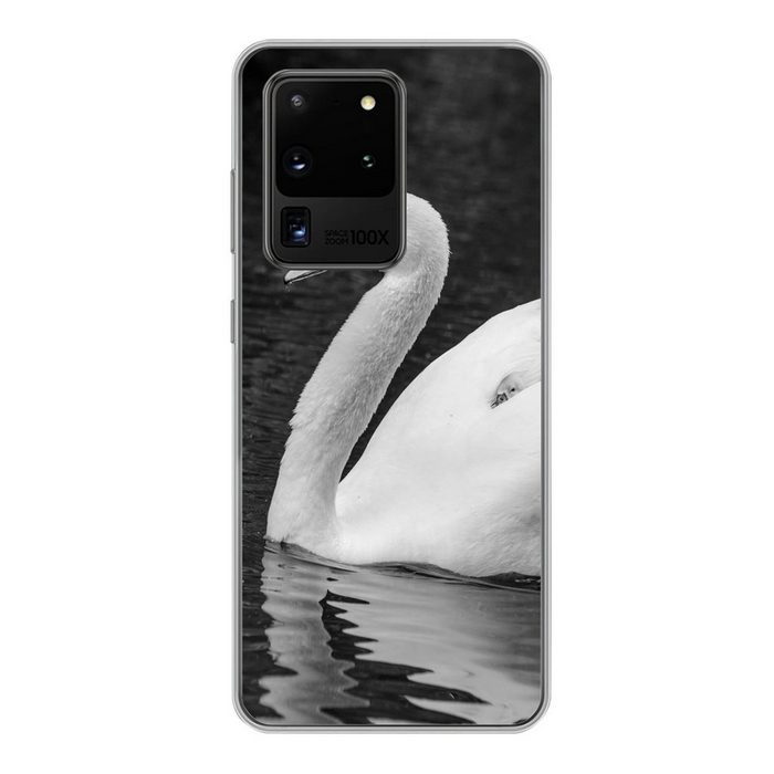 MuchoWow Handyhülle Weißer Schwan mit seinen Küken Phone Case Handyhülle Samsung Galaxy S20 Ultra Silikon Schutzhülle