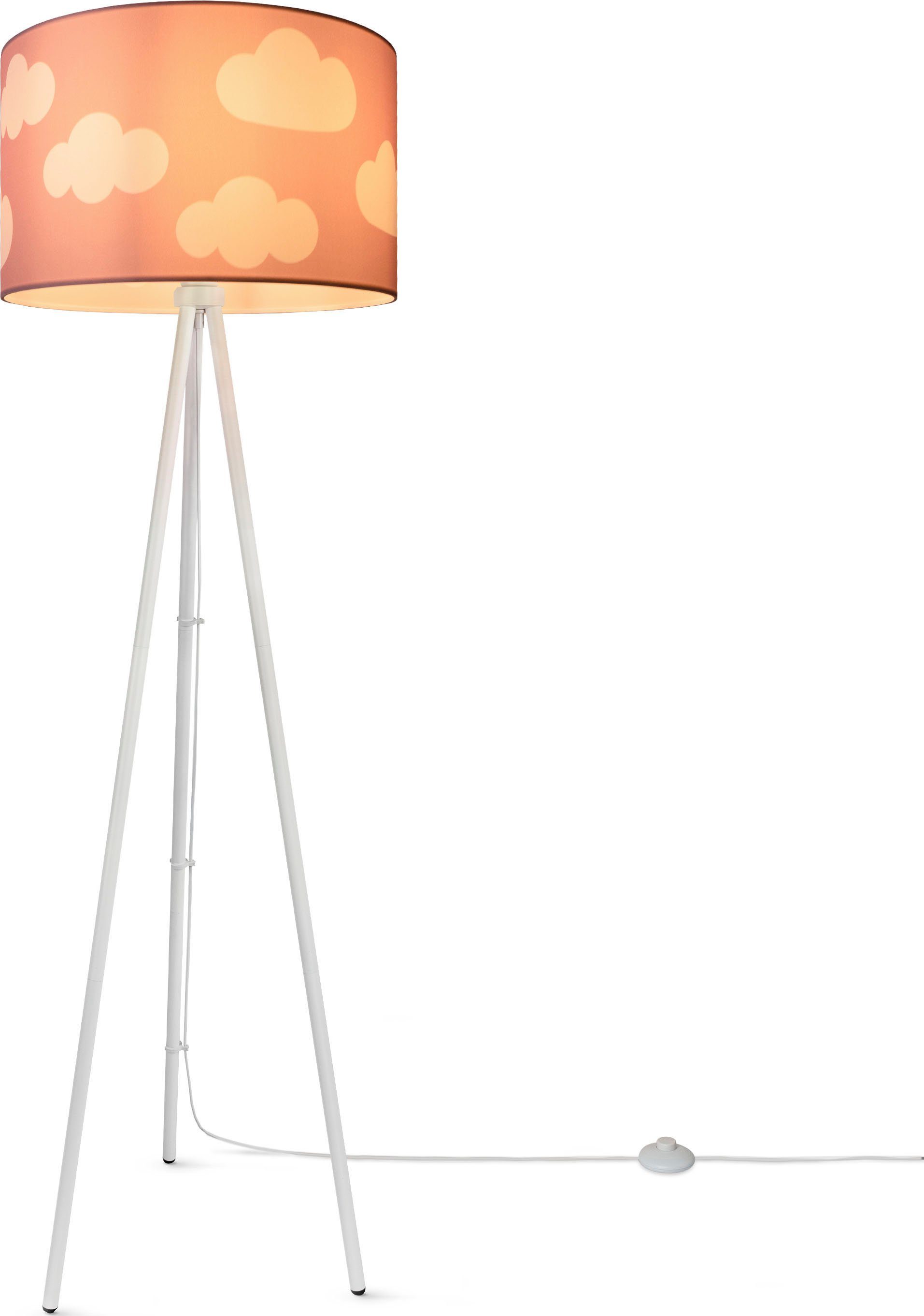 Paco Home Stehlampe Trina Cosmo, Kinderzimmer Stehlampe Stoff ohne Lampenschirm Pastell Leuchtmittel, Wolken Spielzimmer