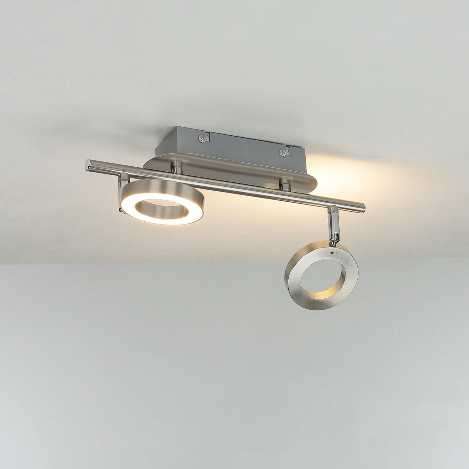 Deckenspot lm Küche K LED Deckenlampe Licht-Erlebnisse 430 Metall LED Warmweiß, Deckenstrahler integriert, HILLY, fest 3000 Modern