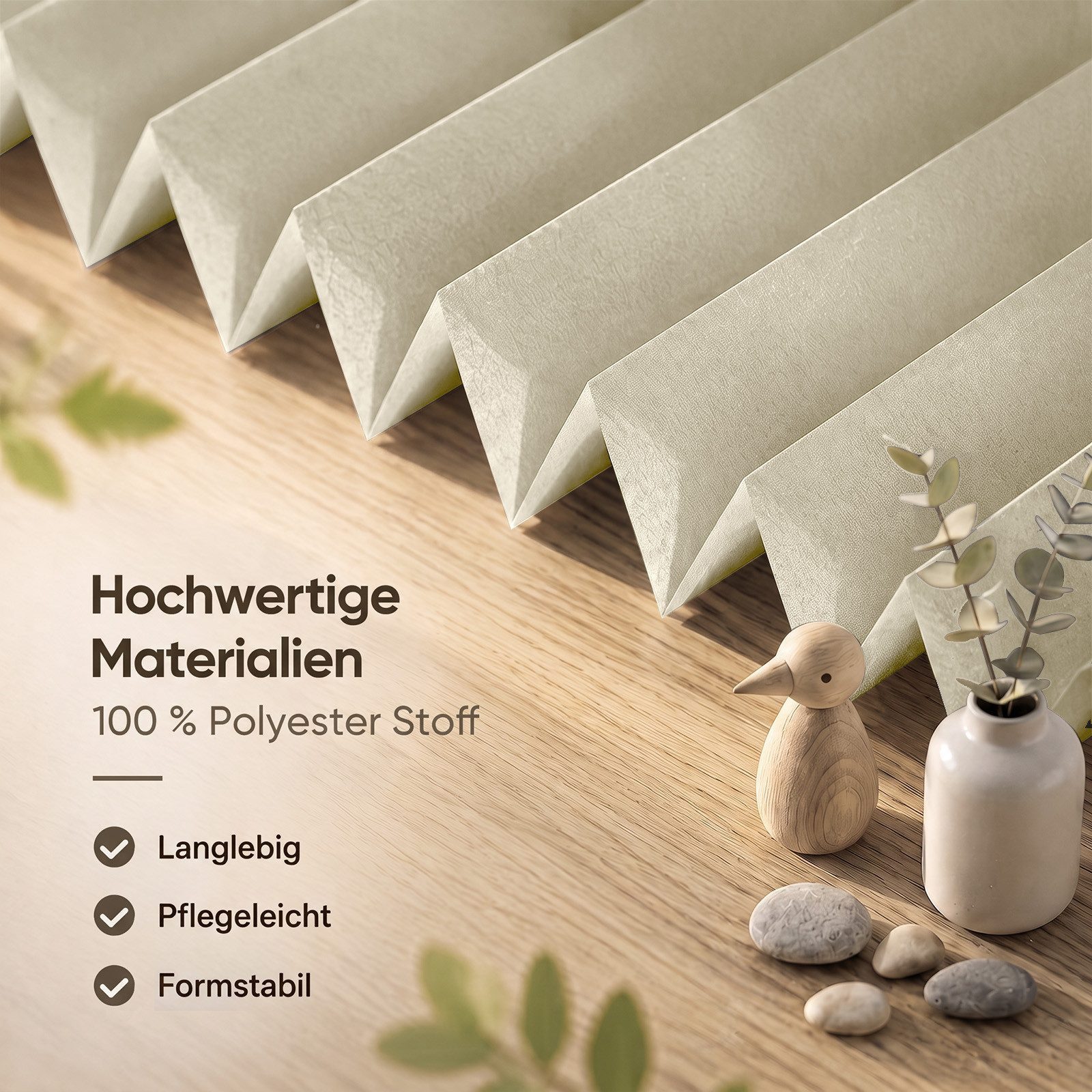 Sekey Plissee Plissee ohne Bohren Klemmfix verspannt für Fenster & Tür Lichtschutz, blickdicht, Klemmfix Montage ohne Bohren, Klemmfix, Faltenstore Klemmfix Lic – Bild 5 von 5