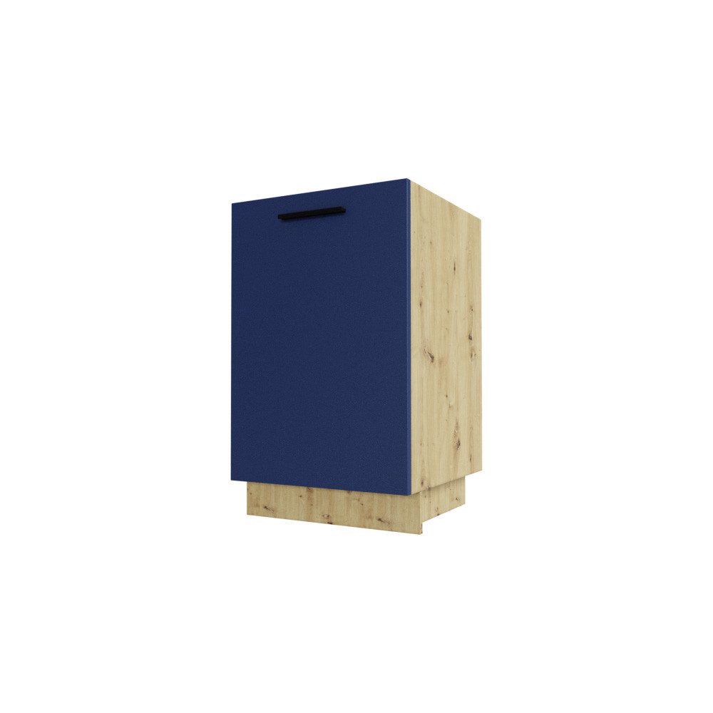 Feldmann-Wohnen Unterschrank Bonn (1-türig, 1 Einlegeboden, Soft-Close-Funktion, 1-St., moderne Optik, MDF Fronten, Türanschlag wechselbar) 50x50x82cm, Front- & Korpusfarbe wählbar