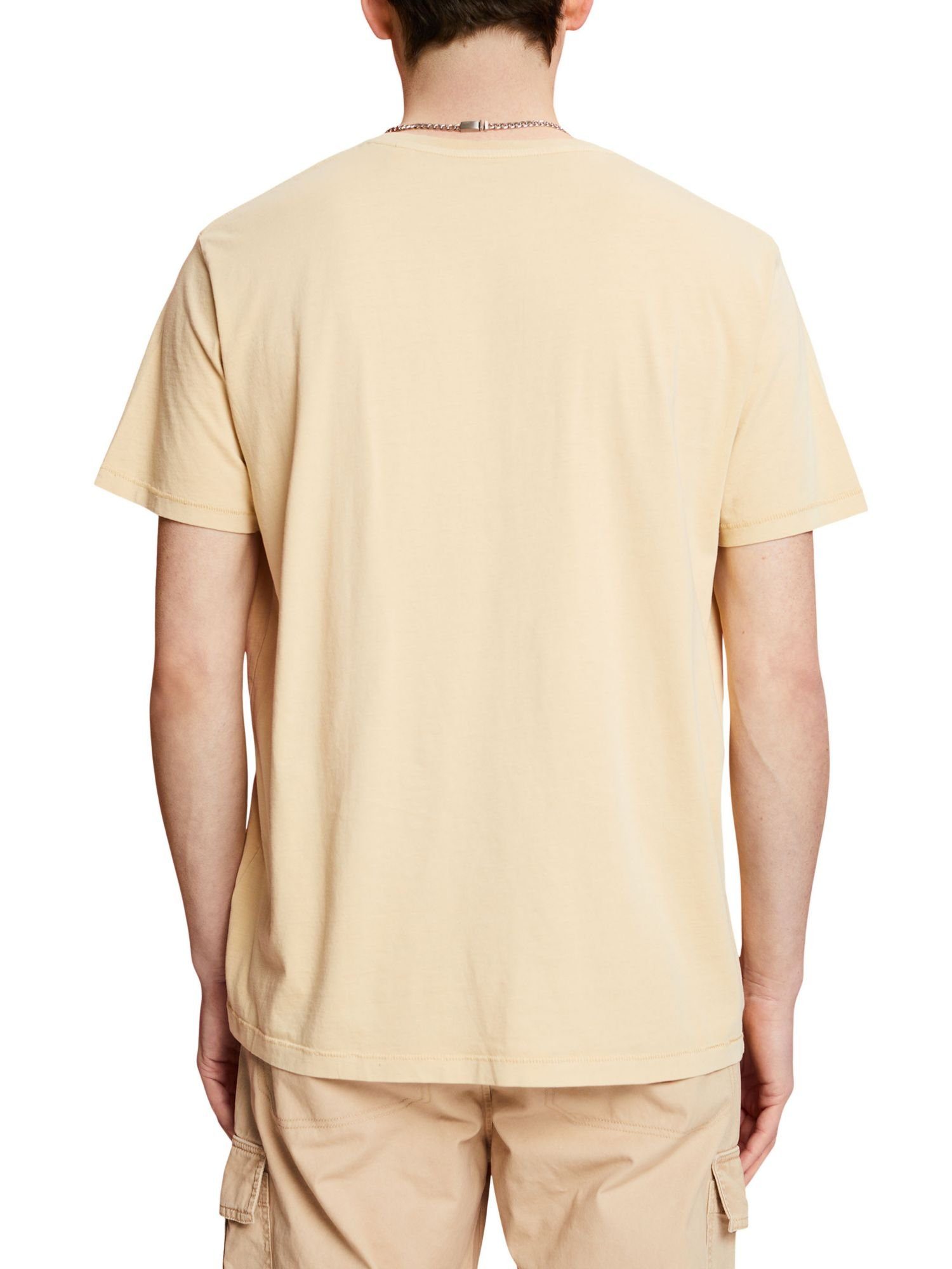 T-Shirt edc Esprit Washed-Look, SAND Baumwolle im (1-tlg) 100 % T-Shirt by