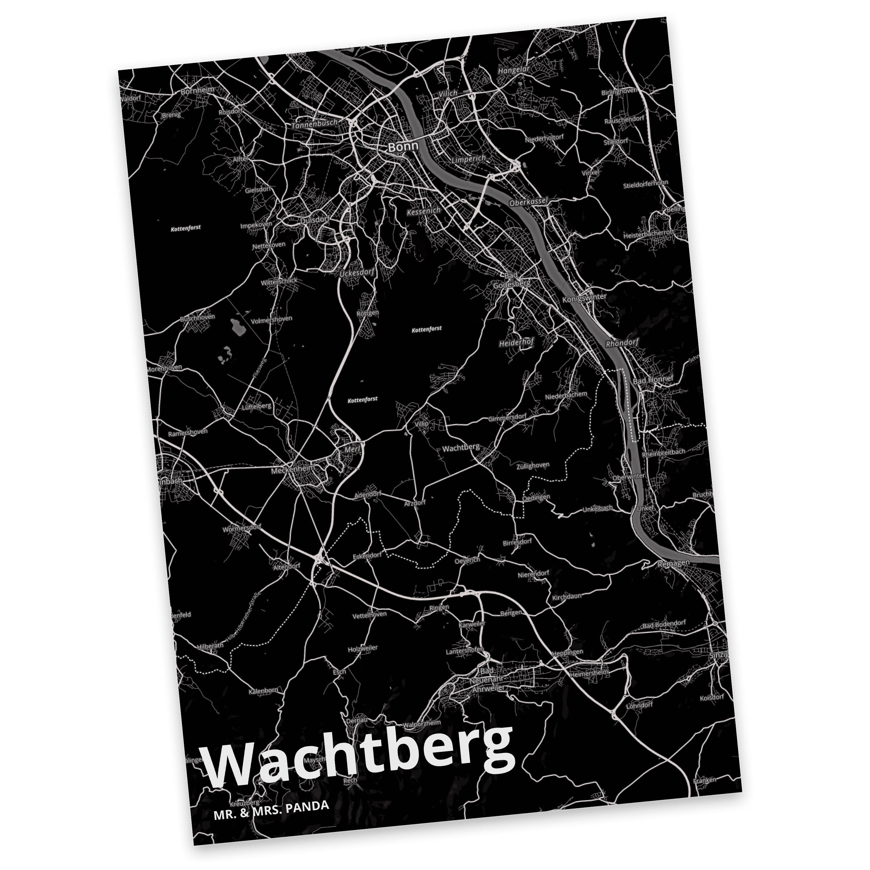 Einladungskarte, Dorf, Karte, - Panda Geschenk, & Einladung, Mrs. Postkarte Mr. Wachtberg Stadt