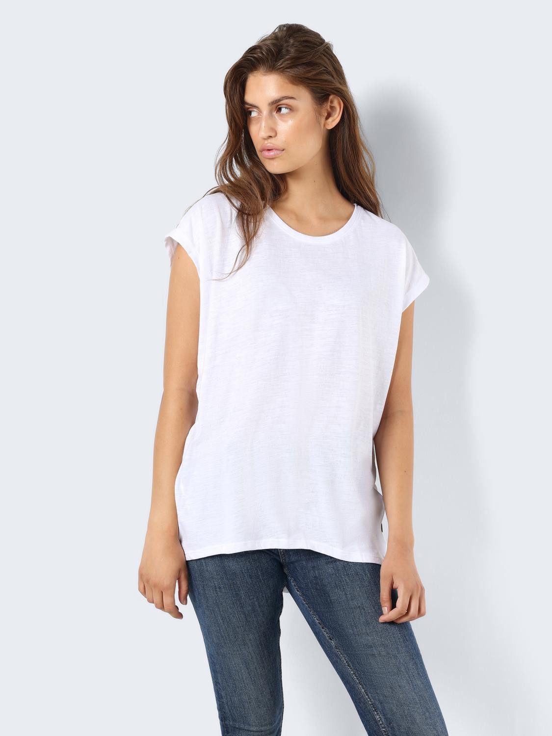 Noisy may Kurzarmshirt NMMATHILDE S/S LOOSE LONG TOP FWD NOOS günstig online kaufen