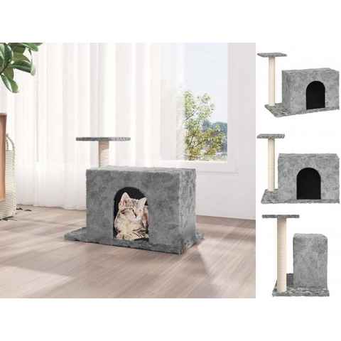 vidaXL Kratzbaum Kratzbaum mit Sisal-Kratzsäule Hellgrau 51 cm Katze Spielplatz Abenteu