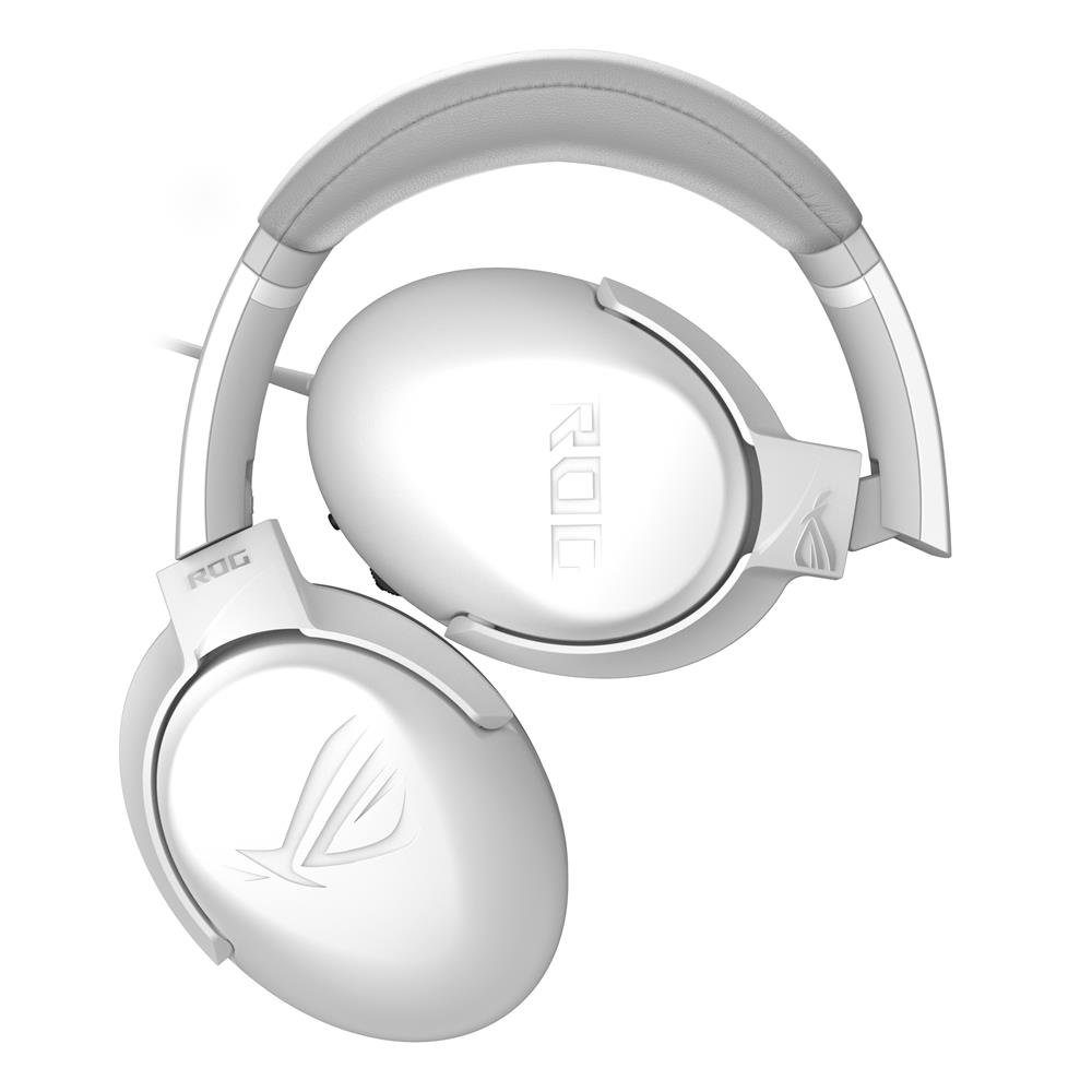 Go leicht, 3,5mm-Klinkenstecker, Gaming-Headset (kabelgebunden, Asus Moonlight ROG White Weiß) Core Strix