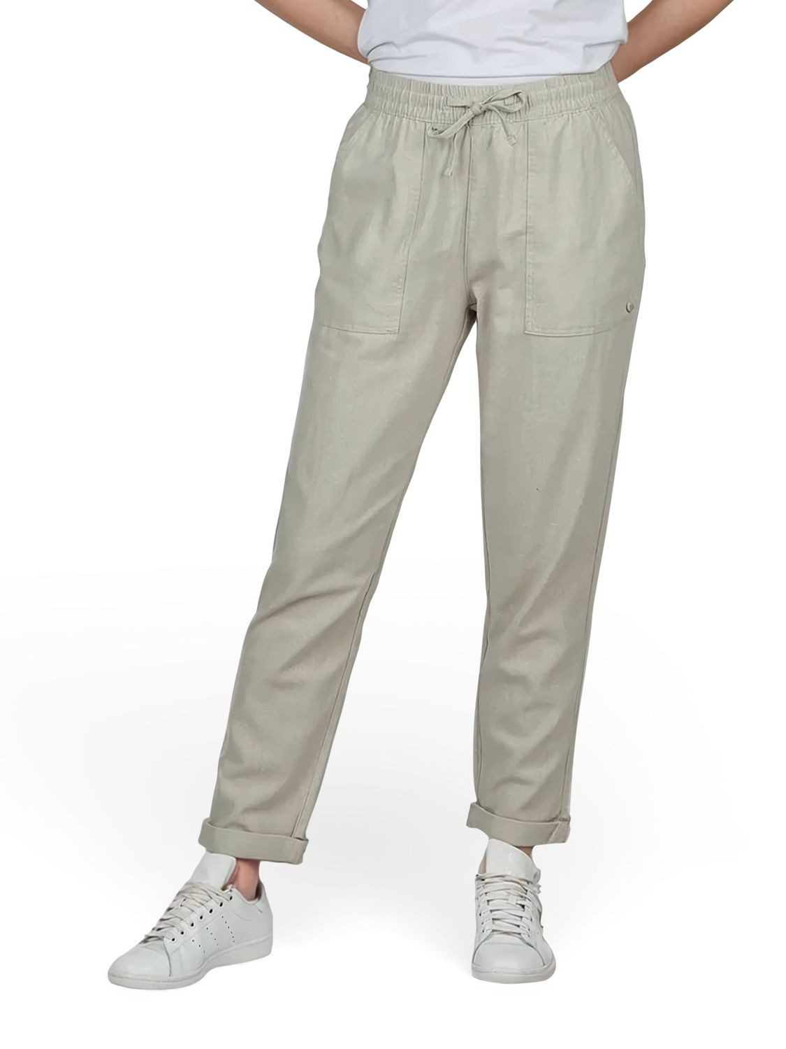 Chinohose Damen Leinenhose DFLinda Regular Fit
