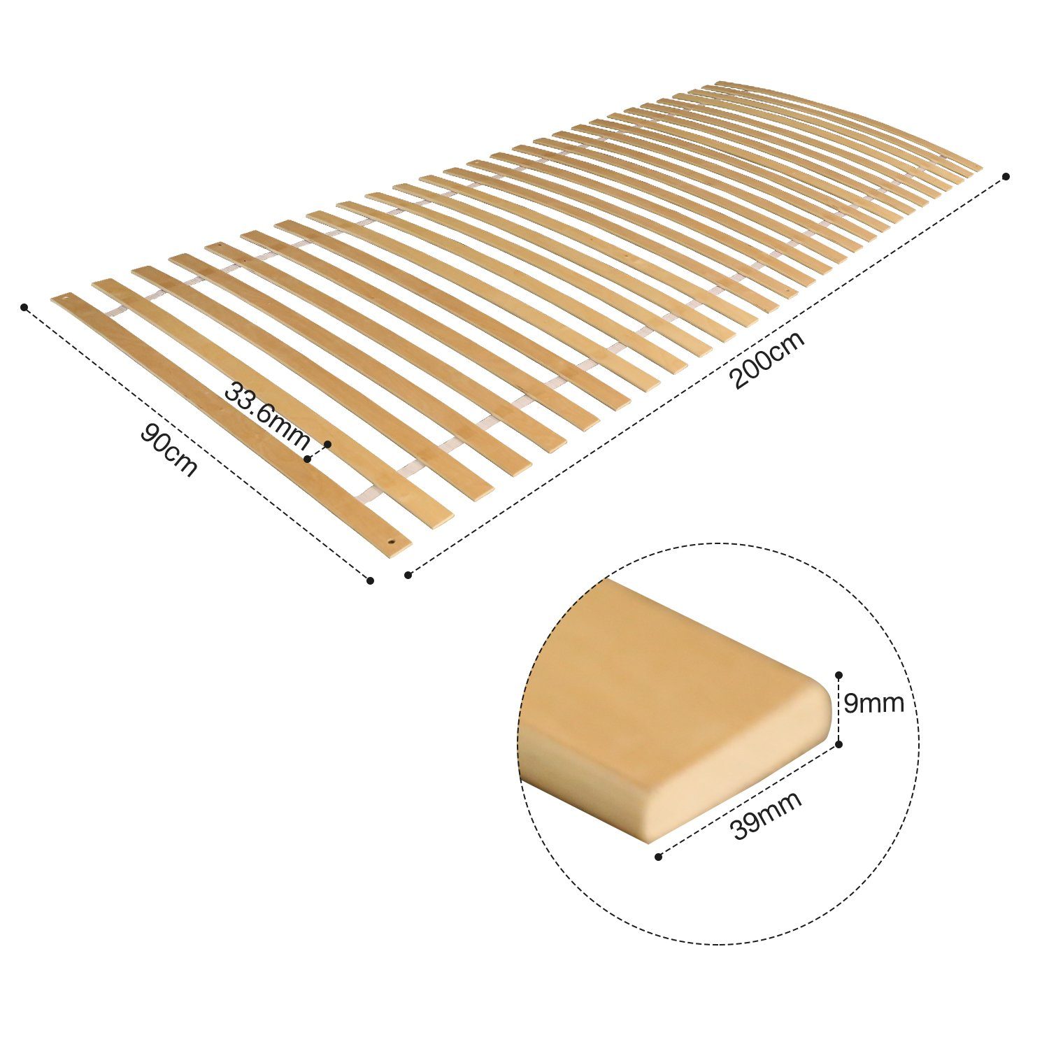 Rollrost Rollrost Lattenrost mit 28 Leisten extrem stabil,unverstellbar sta günstig online kaufen
