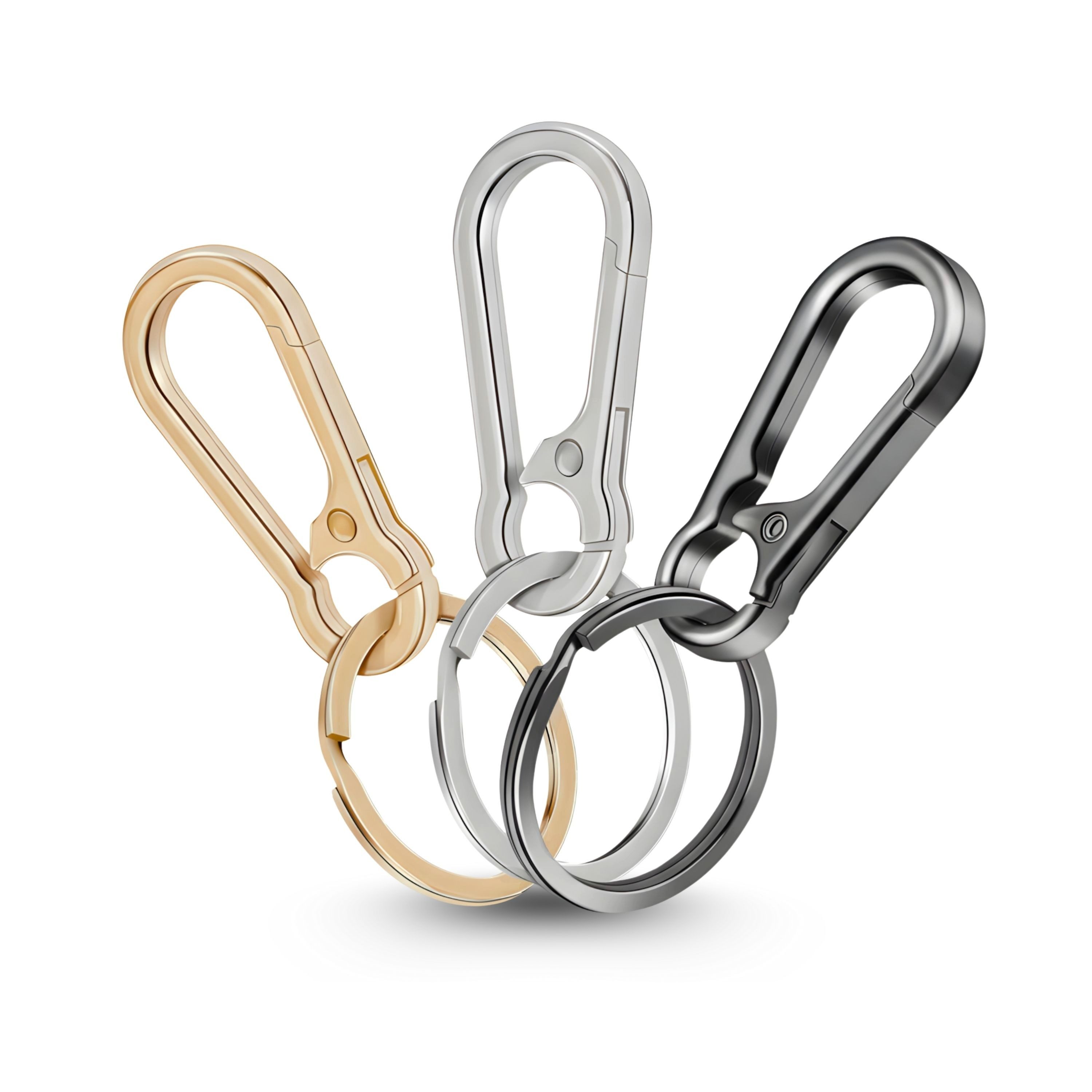 WEBBOMB Karabiner Schlüsselkarabiner robust 10 Schlüsselringe keychain Schlüsselanhänger
