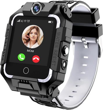 ele eleoption für Kinder Mädchen Jungen, GPS IP67 Wasserdicht Smartwatch (Android / iOS), mit 4G 360° Dual-Kamera WiFi Video Telefonanruf SOS Schrittzähler