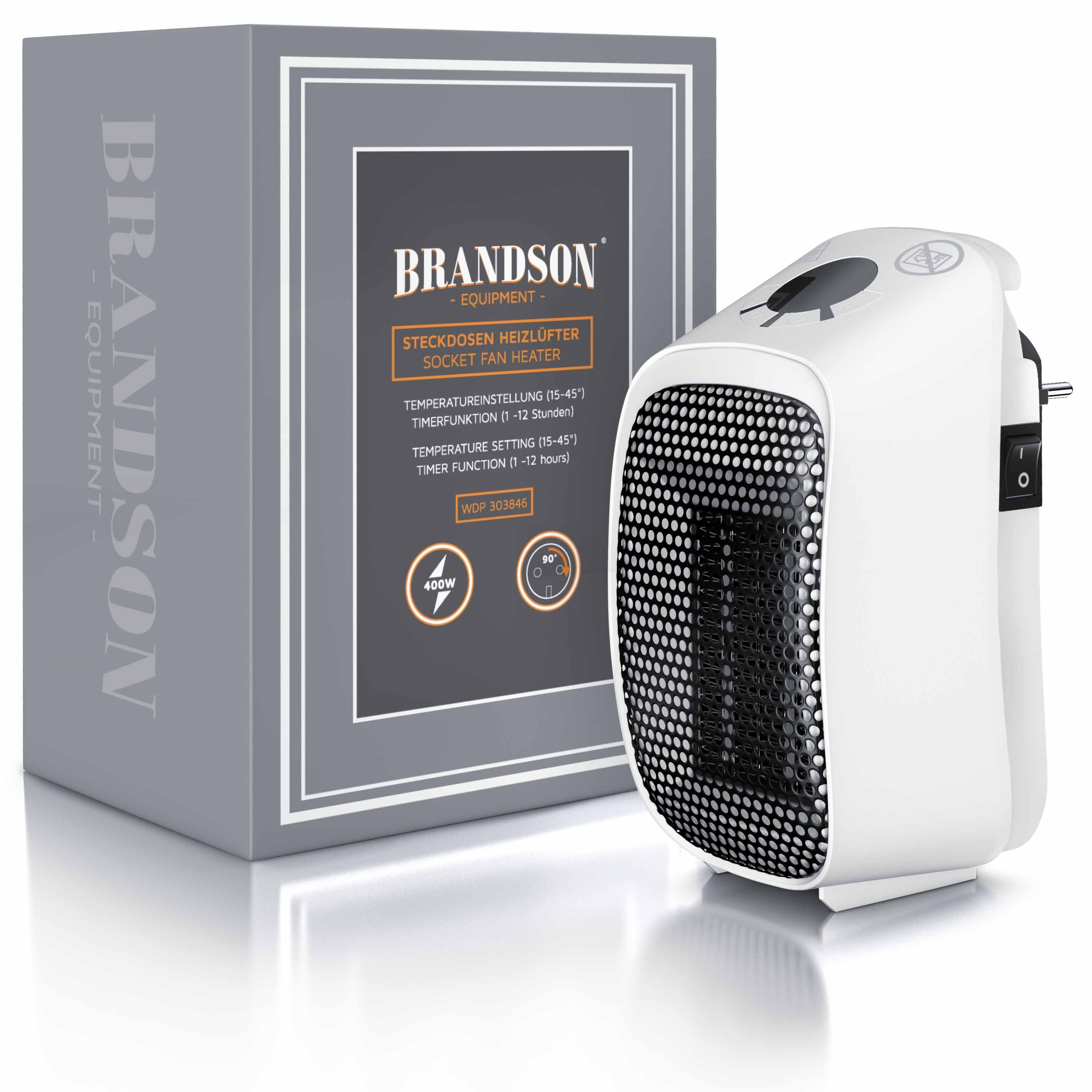 Brandson Keramikheizlüfter, 400 W, Steckdosen Mini günstig online kaufen