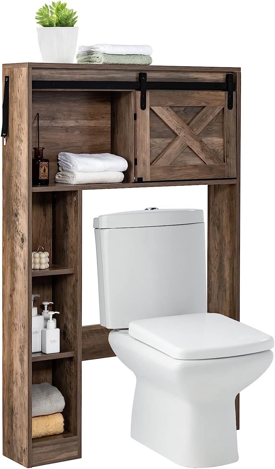 KOMFOTTEU Badregal Toilettenschrank, mit Ablagefächern, 84 günstig online kaufen