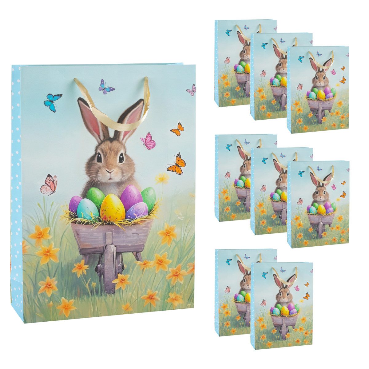 Idena Tragetasche Idena Bundle Geschenktasche Ostern Hase braun 25x34,5x8,5 günstig online kaufen