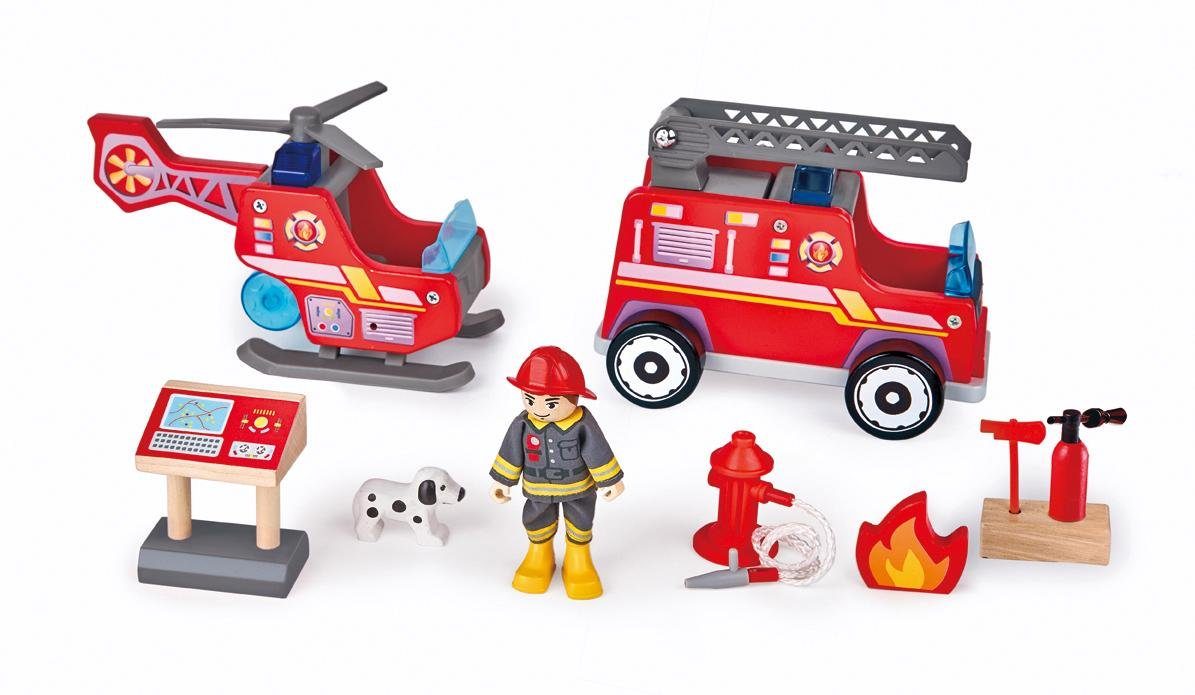 Hape Spiel-Feuerwehrwache Großstadt-Feuerwache, aus Holz