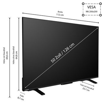 Toshiba 50QV2363DAW QLED-Fernseher (126 cm/50 Zoll, 4K Ultra HD, VIDAA Smart TV, Dolby Vision HDR, Triple-Tuner, VIDAA U6, Dolby Audio, Alexa-fähig)