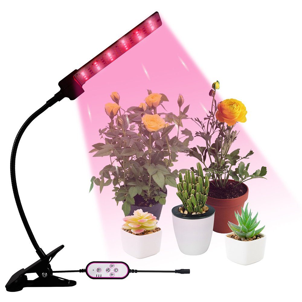 3 Wecker, Auto Ladefunktion, Sunicol USB-Drahtlose Digitaler für Tischleuchte Lichter, 4/8/12H Zimmerpflanzen, Schreibtischlampe Gemüse LED mit Timer,