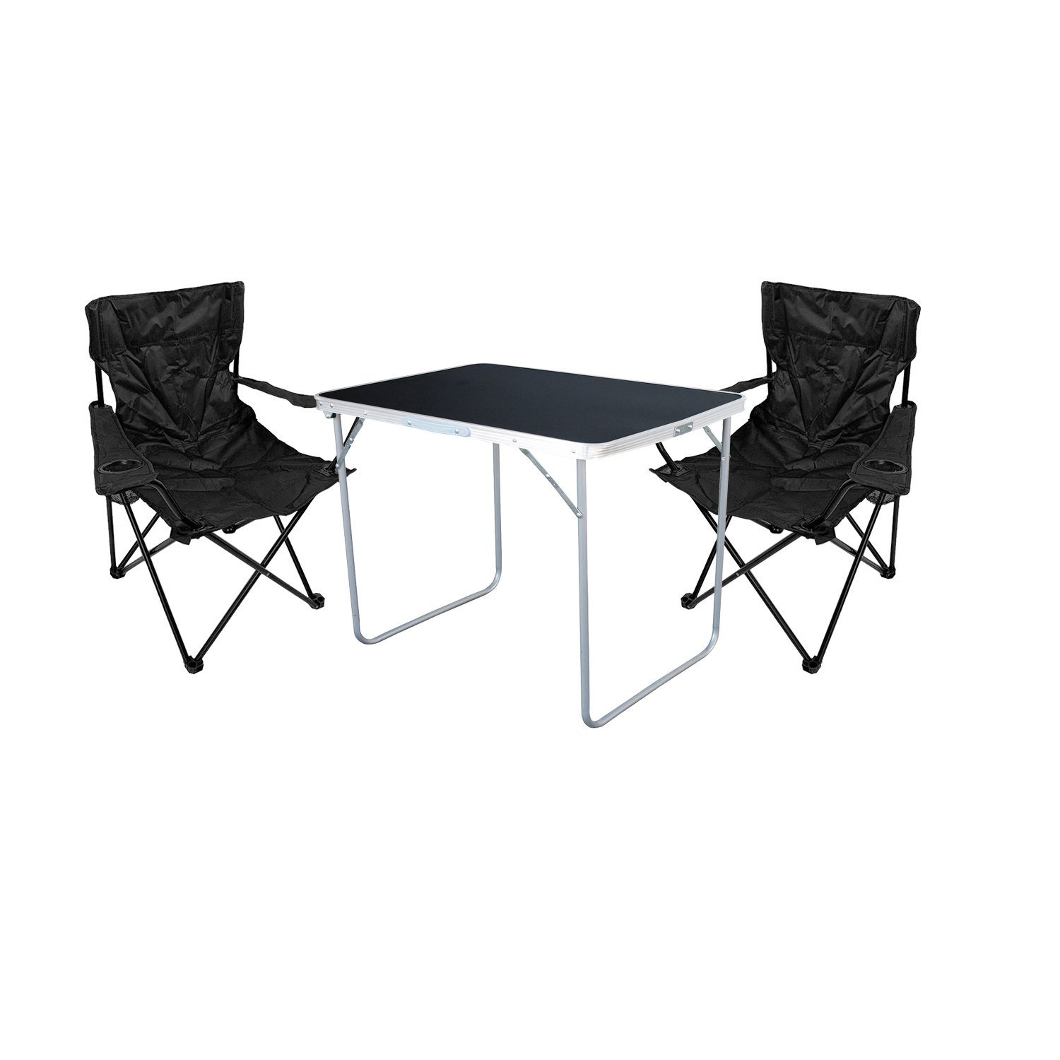 Mojawo Essgruppe 3-tlg Camping Set Gartenmöbel Campingtisch 2 Campingstuhl Klappstuhl