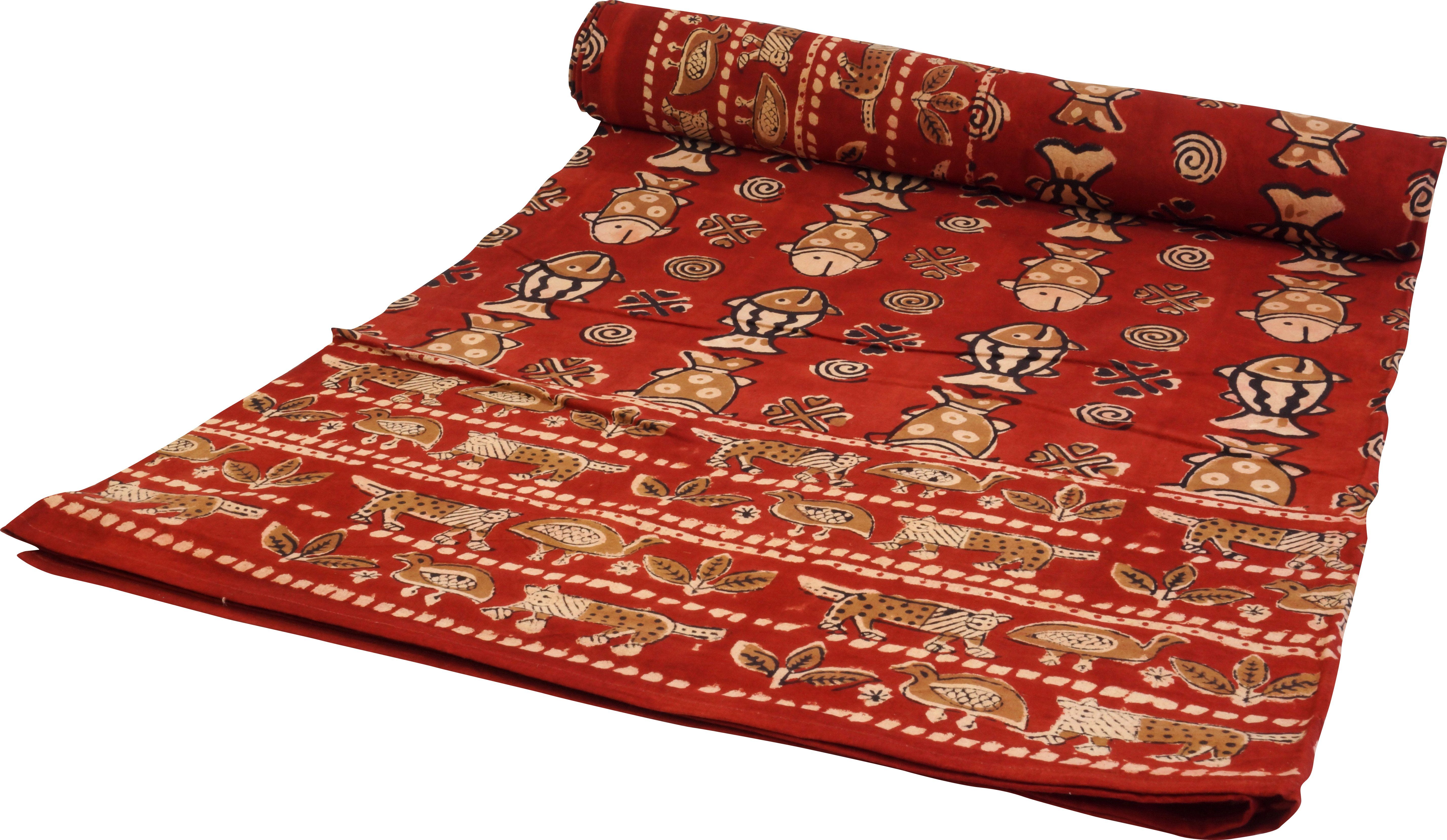 Guru-Shop Tagesdecke Blockdruck Tagesdecke, Bett & Sofaüberwurf,..