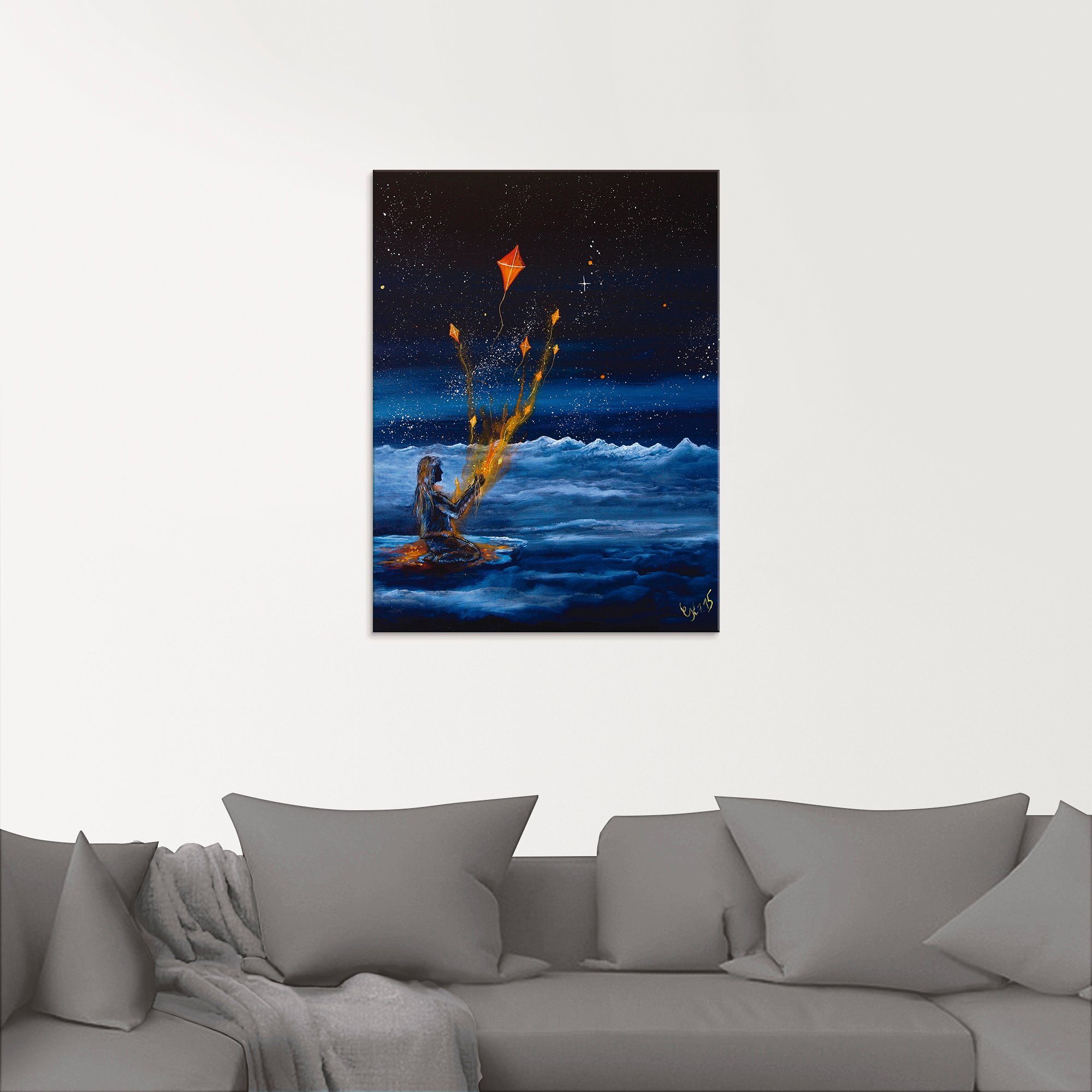 Artland Glasbild »Himmlische Drachen«, Dark Fantasy (1 Stück)-kaufen
